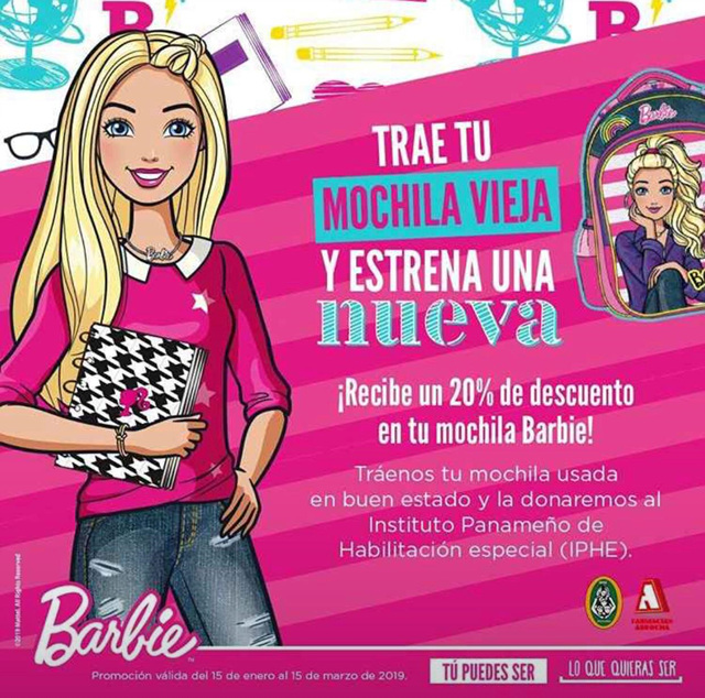 Trae tu mochila usada y llévate la mochila Barbie