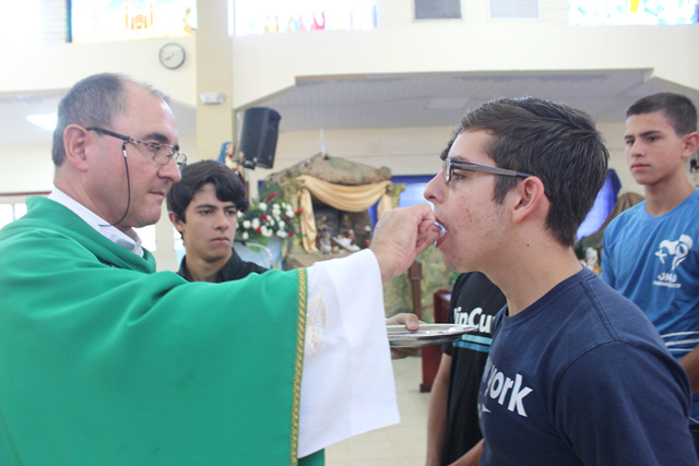 Peregrinos de Perú y Venezuela de la JMJ 2019 participan de misa