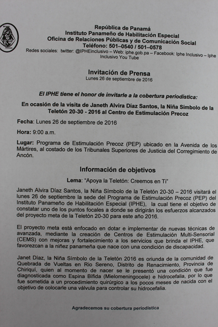 Janeth Alvira Díaz Niña Símbolo de la Teletón 20-30 