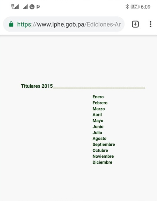 “Ediciones anteriores” pestaña creada en el nuevo sitio web del IPHE para conocer noticias antiguas