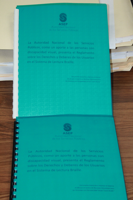 ASEP e IPHE ponen a disposición de las personas ciegas “Reglamento de Usuarios en versión Braille”