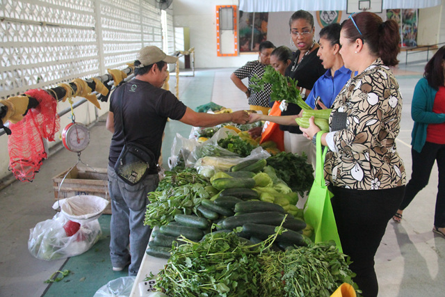 Colaboradores del IPHE compran productos frescos y de primera calidad en feria del IMA