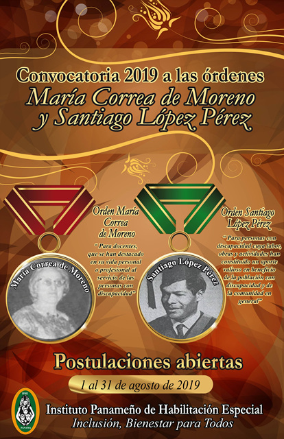 Última semana para las postulaciones a las Órdenes al Mérito María Correa  de Moreno y Santiago López Pérez