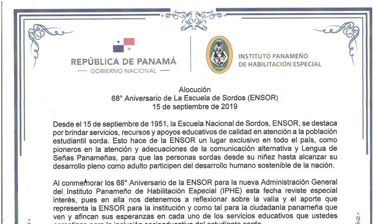 Aniversario Escuela de Sordos  (ENSOR)