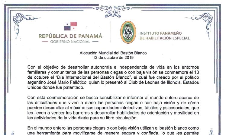 Día Mundial del bastón blanco