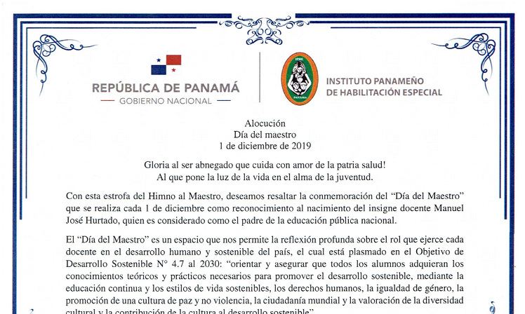 Alocución del Día del Maestro