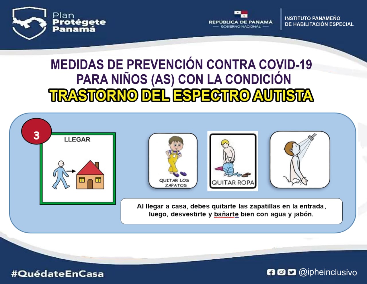 Tras la salida de los niños por confinamiento, IPHE elabora pictogramas y cartillas con recomendaciones para niños y niñas con discapacidad.