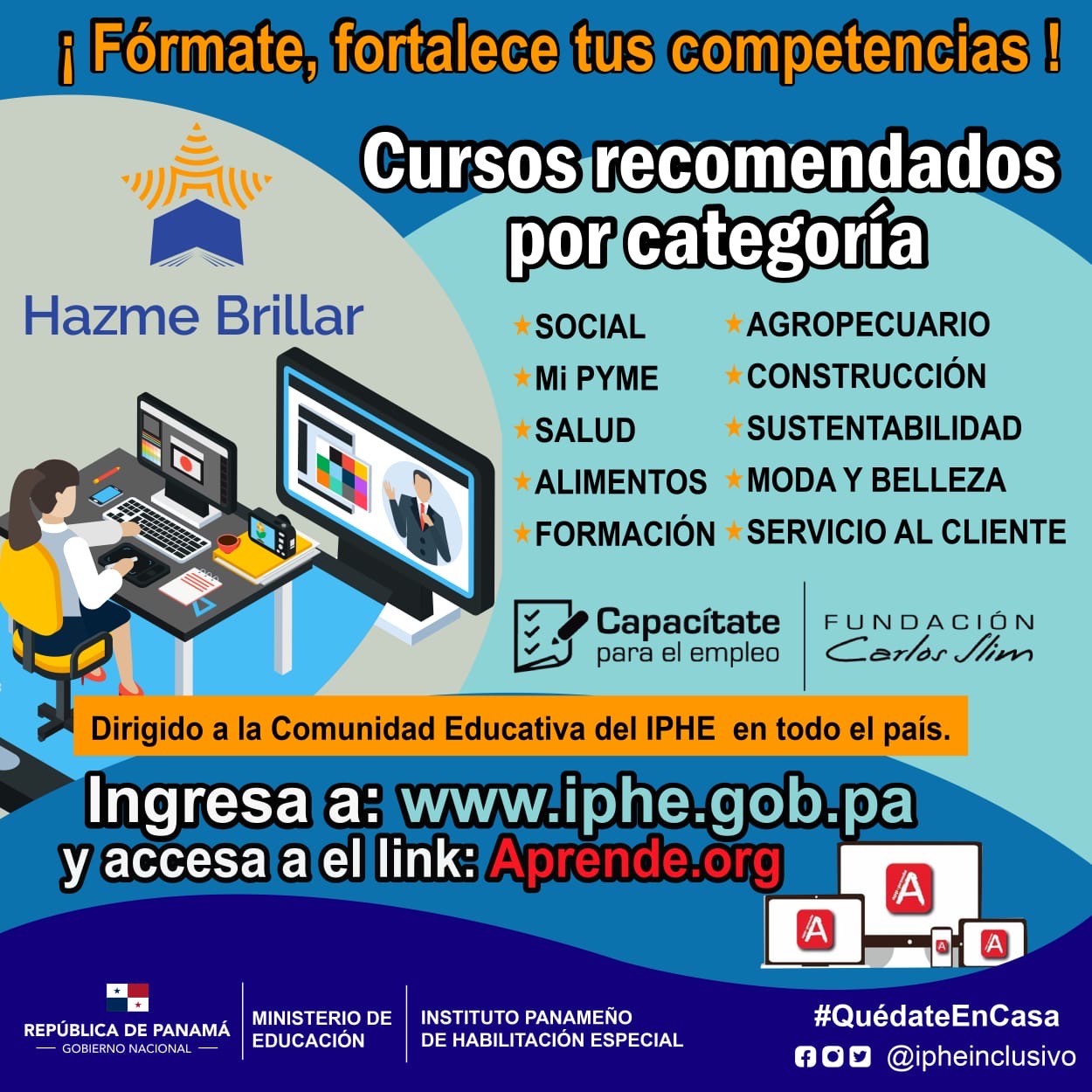  Ciento ochenta y siete participantes de la comunidad educativa del IPHE se capacitan a través de la Fundación Hazme Brillar