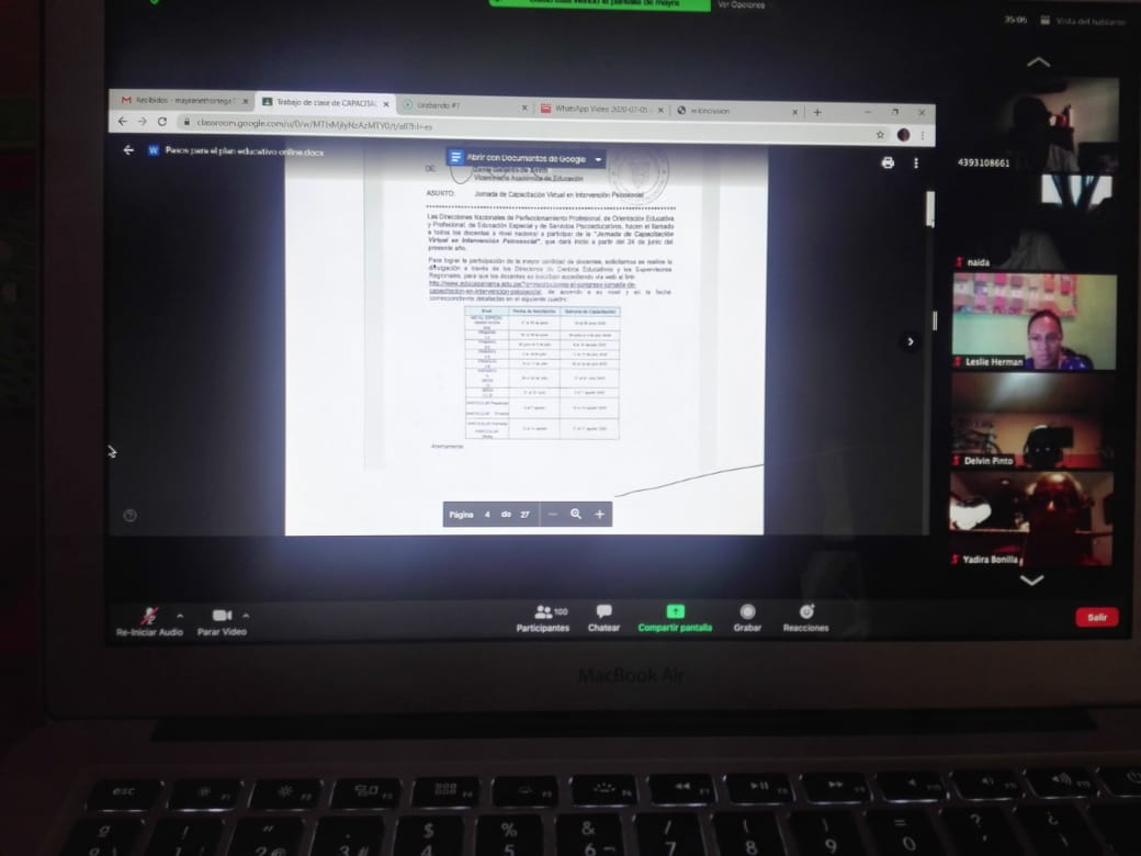  Personal educativo del IPHE se capacita intensamente en el uso de la plataforma “Office 365”, preparando el retorno a clases