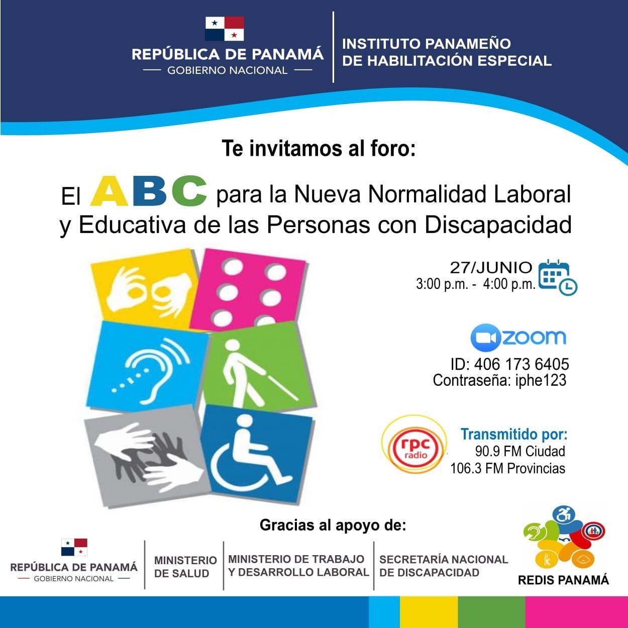 IPHE realiza Foro: “El ABC para la Nueva Normalidad Laboral y Educativa de las Personas con Discapacidad”