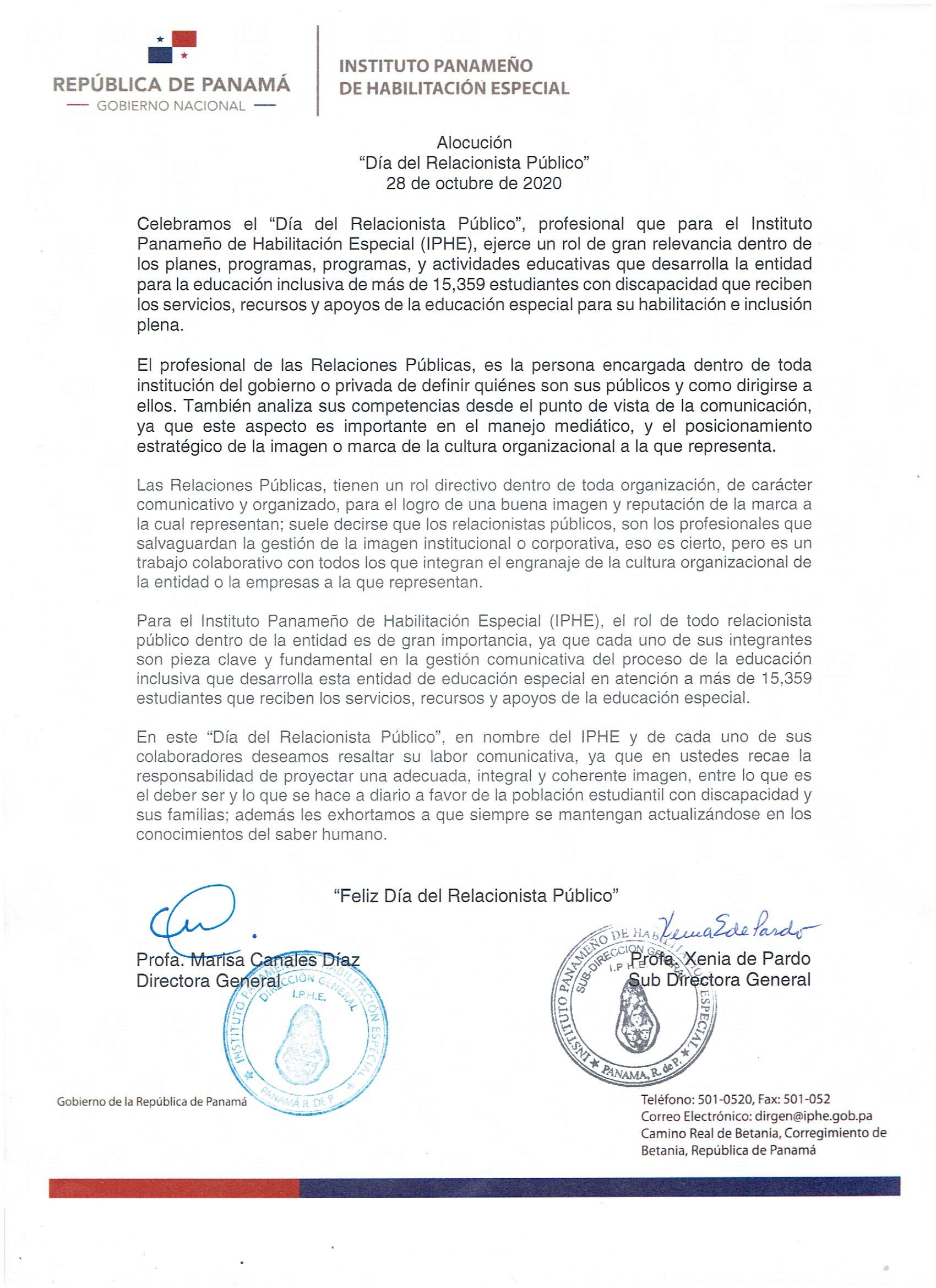 Día del Relacionista Público 28 de octubre de 2020