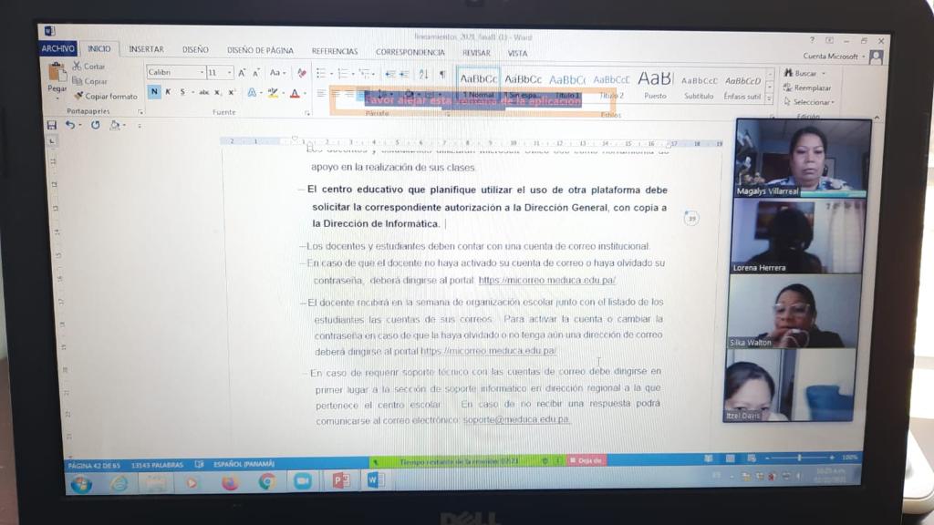 IPHE planifica acciones educativas con el cuerpo docente durante la semana de organización