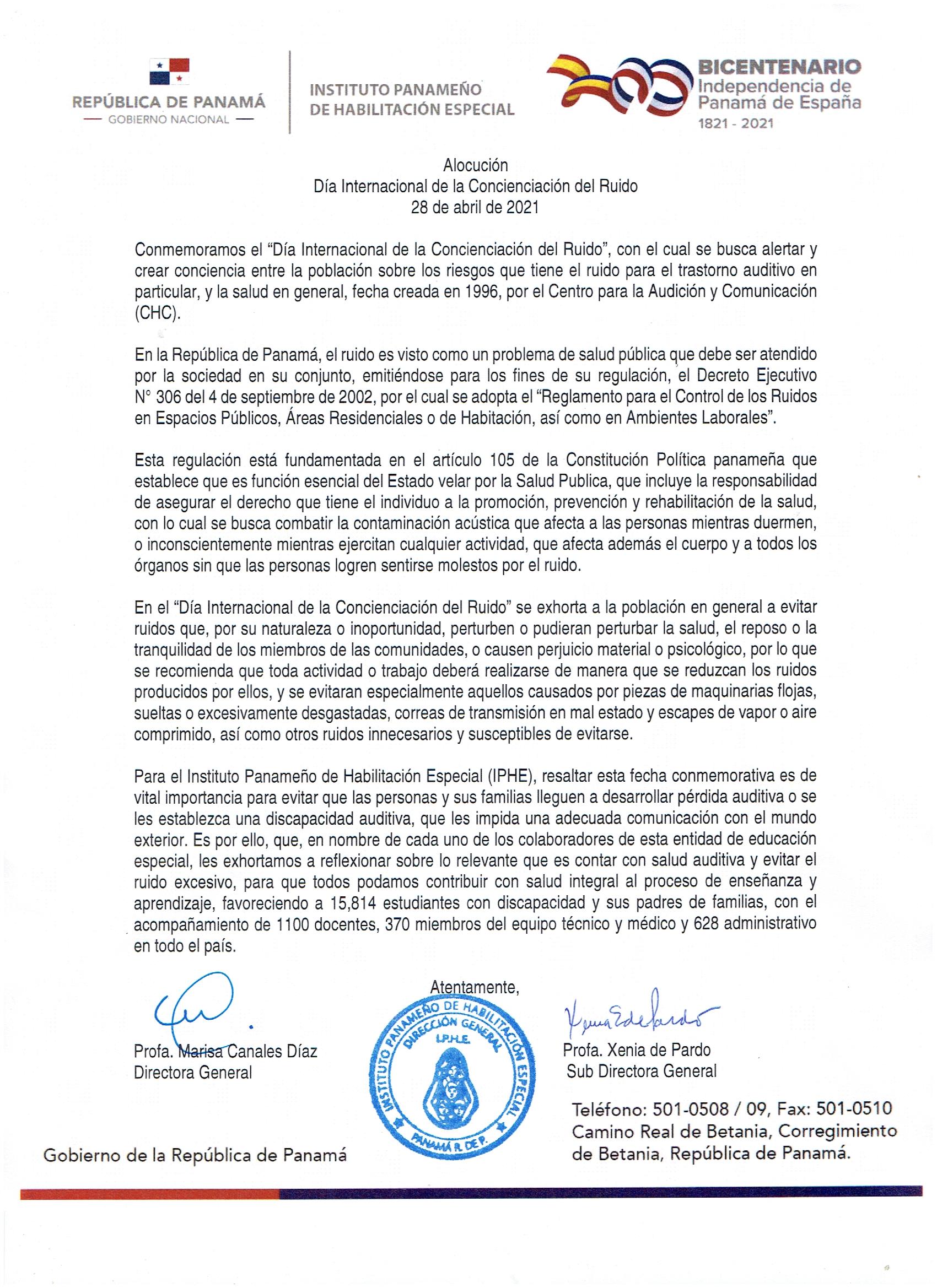 Día Internacional de la Concienciación del Ruido  