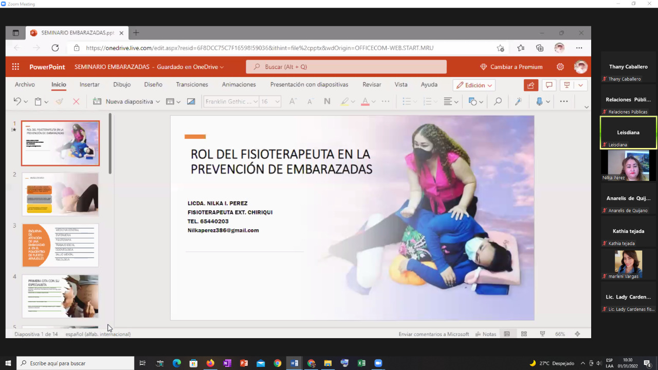 Fisioterapeutas se capacitan en parto psicoprofiláctico