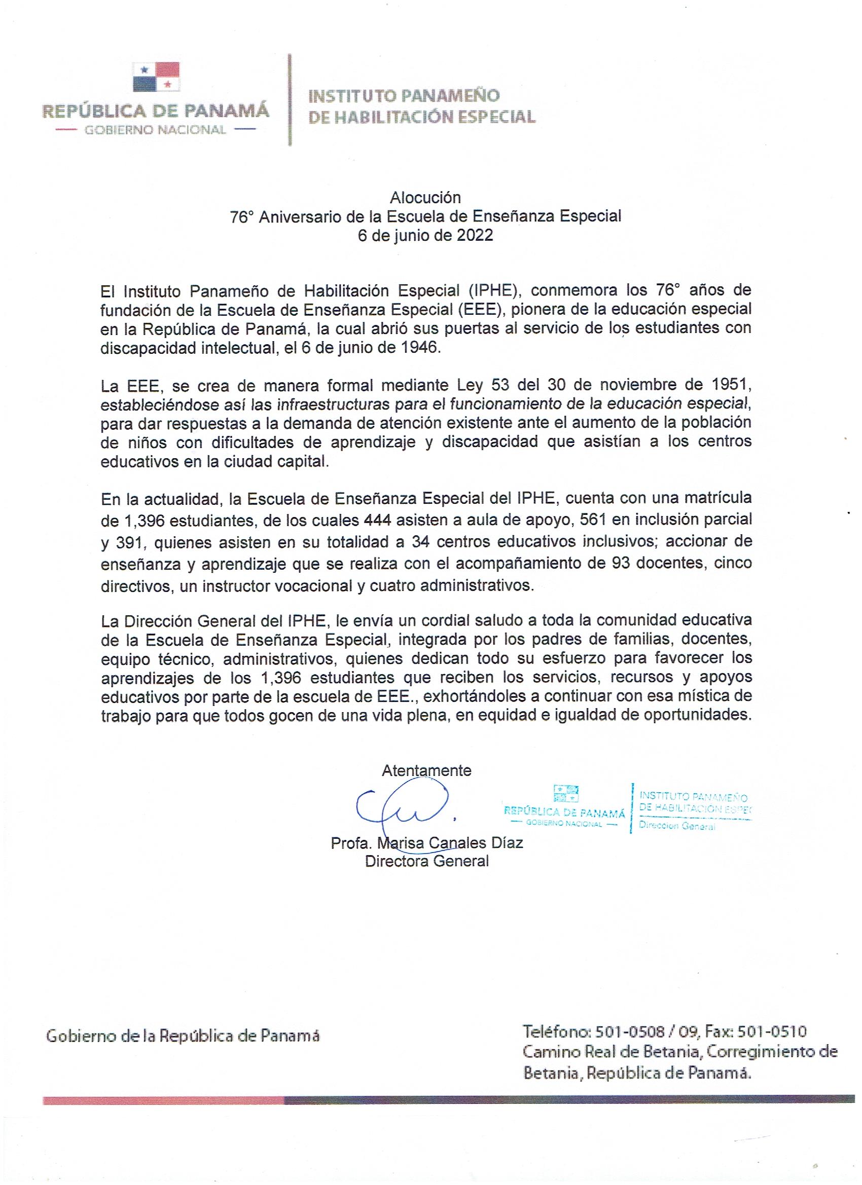 76º Aniversario de la Escuela de Enseñanza Especial 
