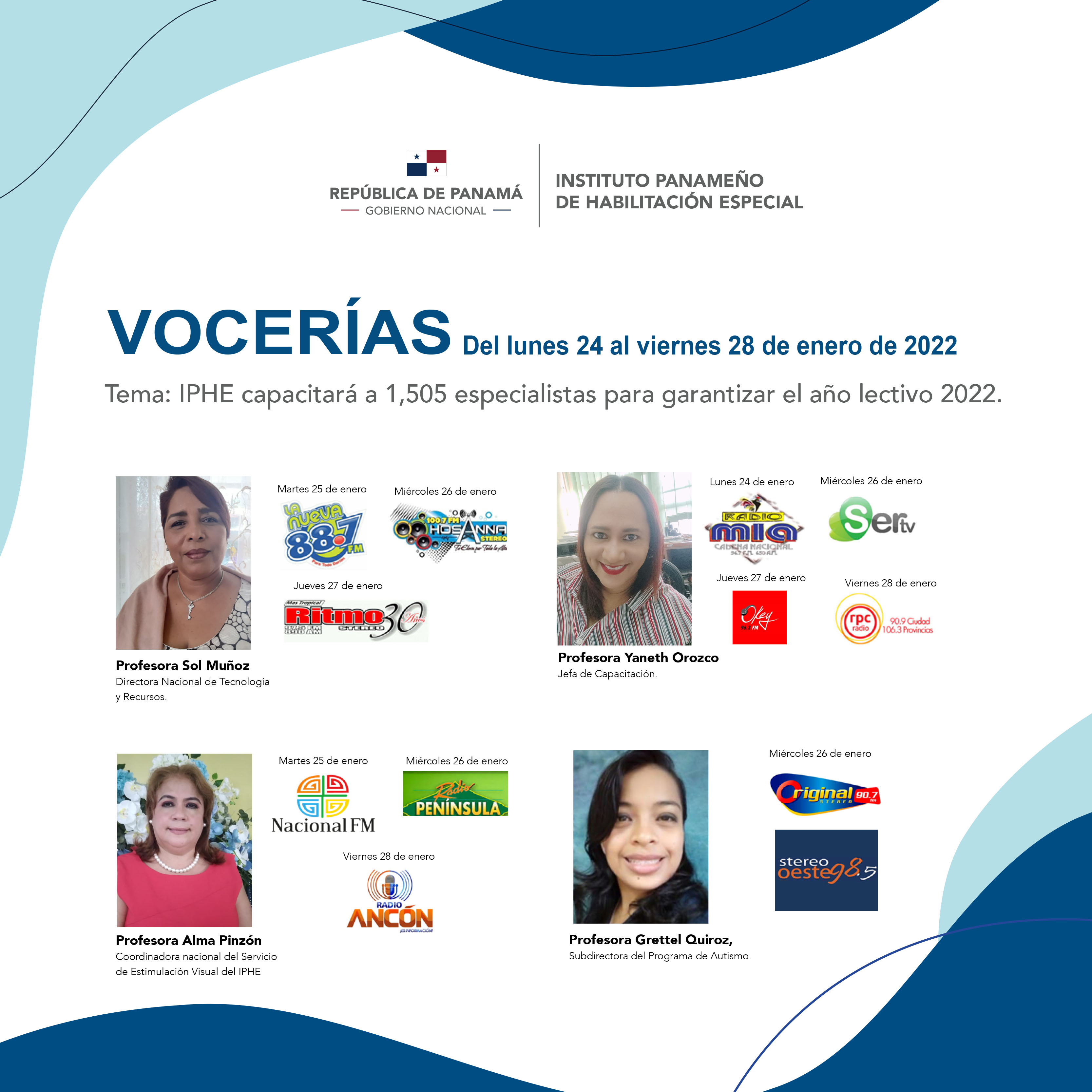 VOCERIA Del  24 al 28 de enero de 2022
