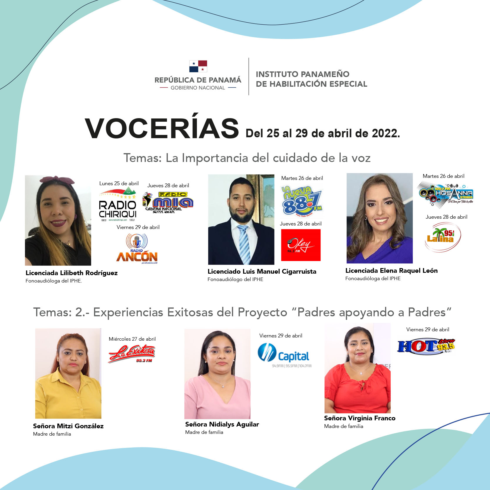 VOCERIA  Del 25 al 29 de abril de 2022.