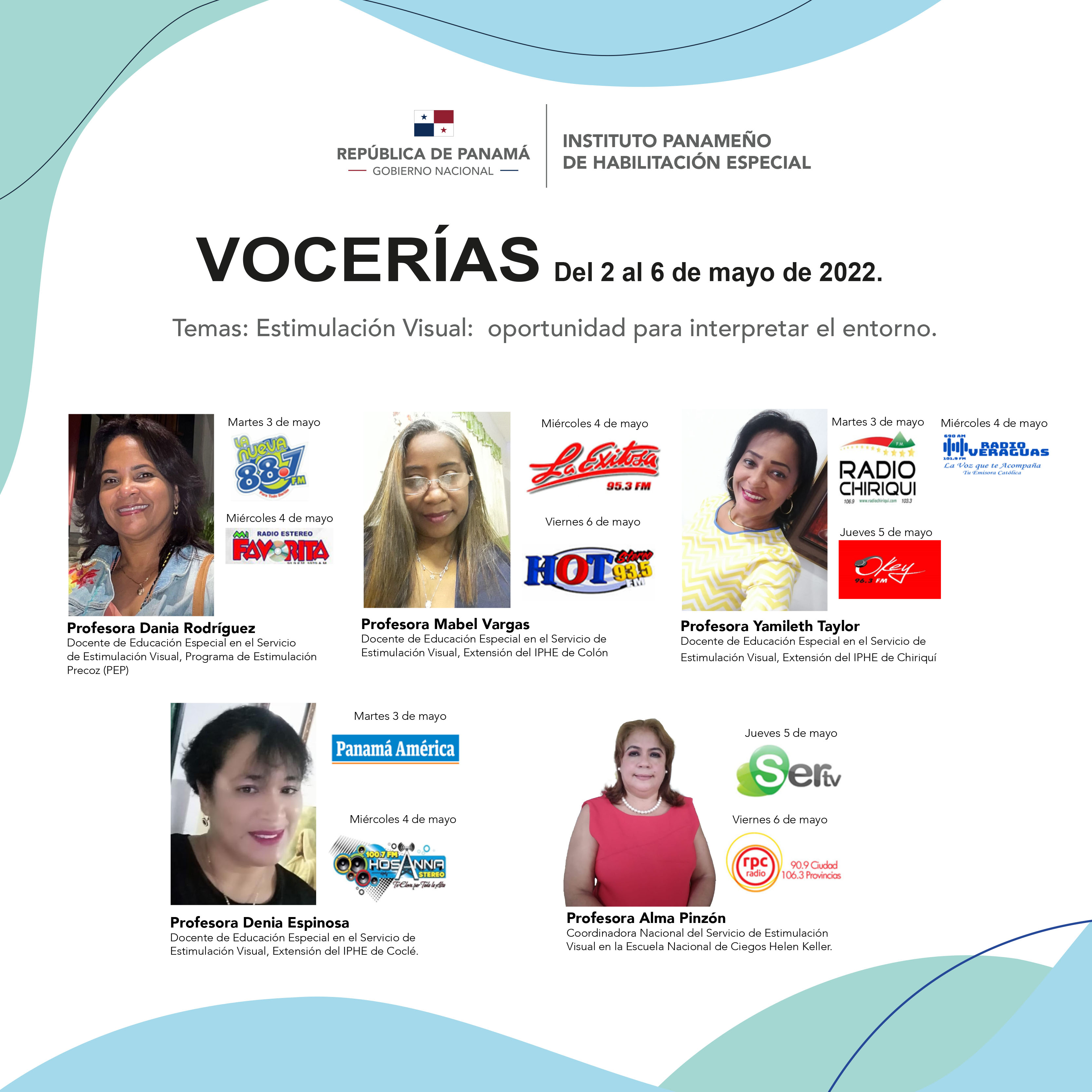 VOCERIA  Del 2 al 6 de mayo de 2022.