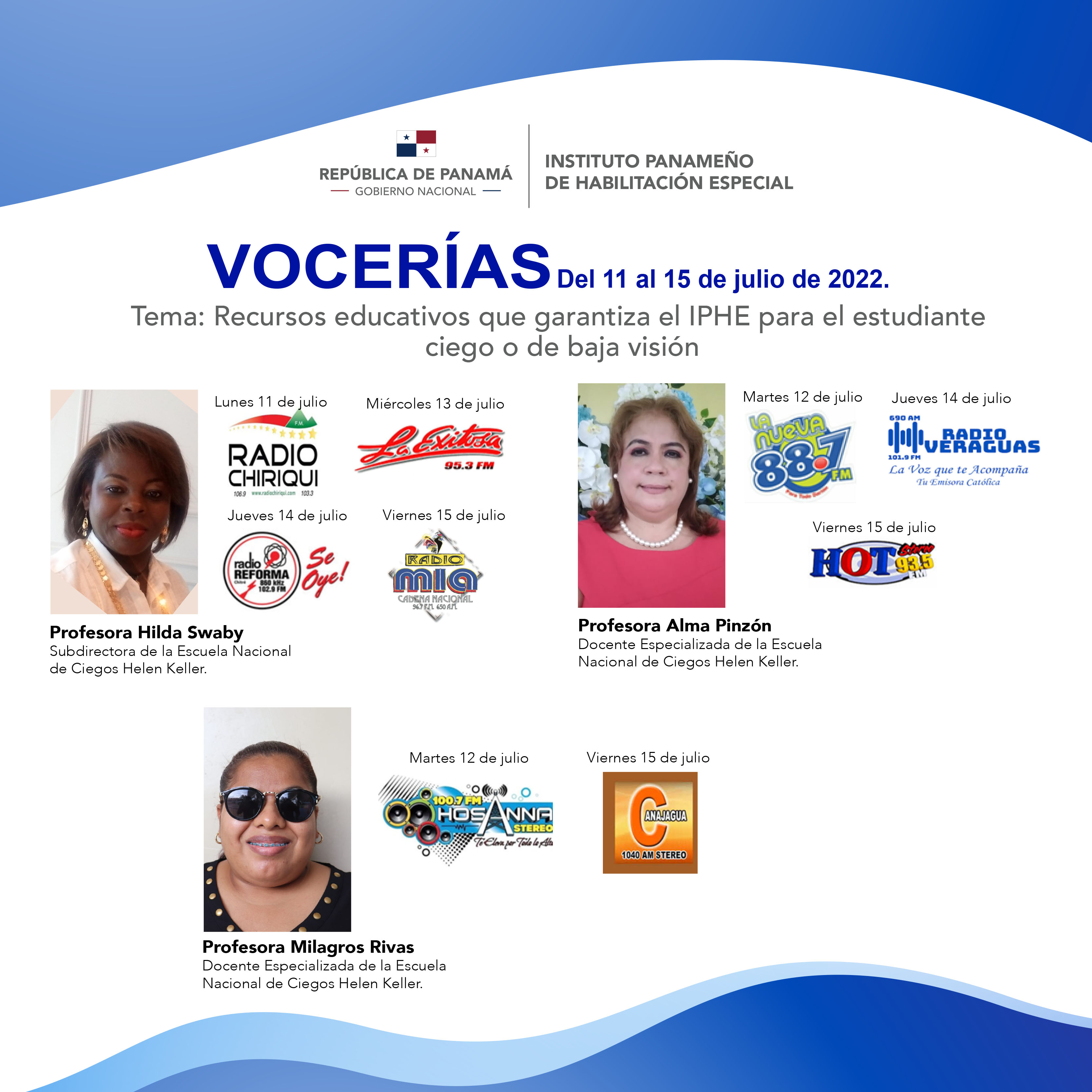VOCERIA  Del 11 al 15  de julio de 2022.