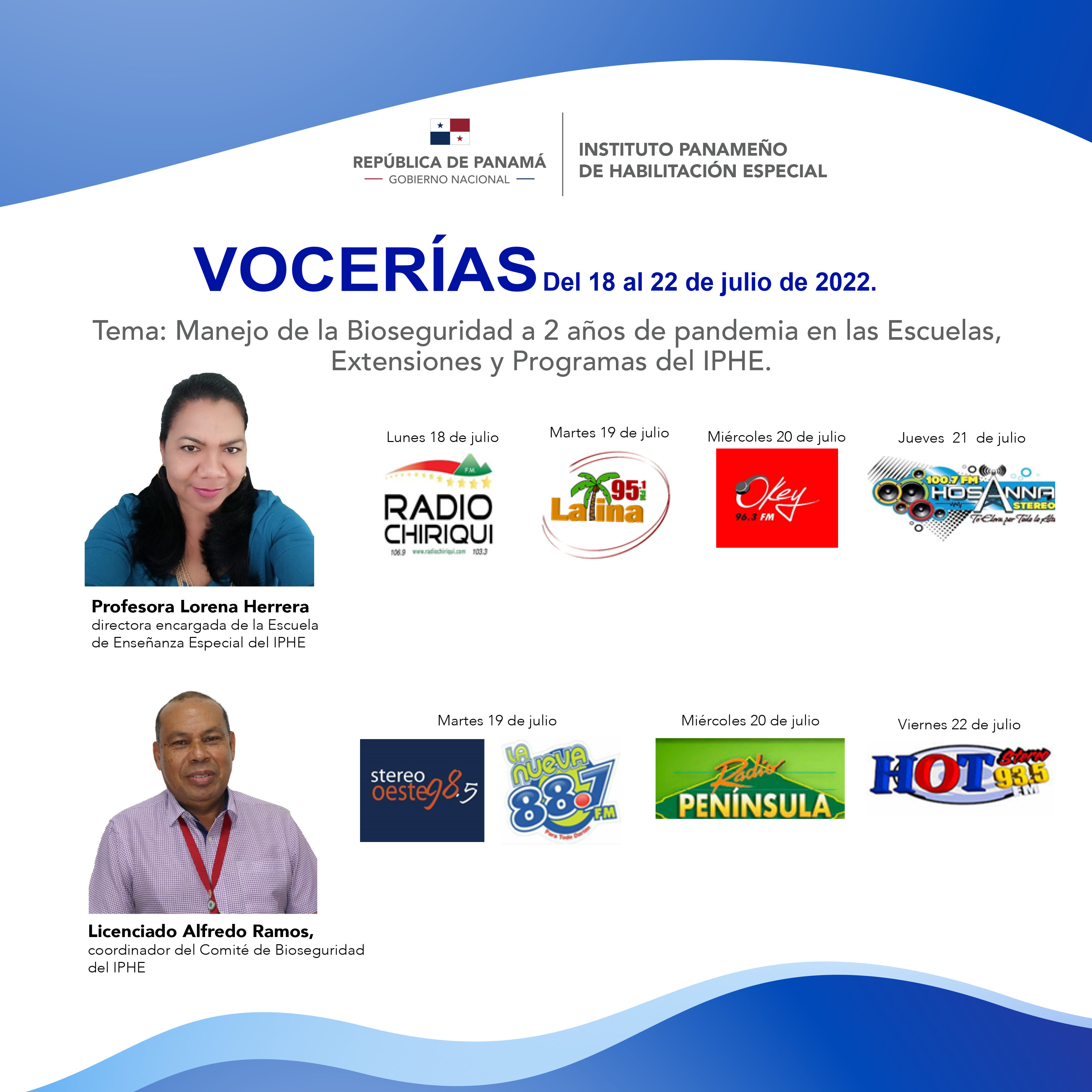 VOCERIA  Del 18 al 22 de julio de 2022.