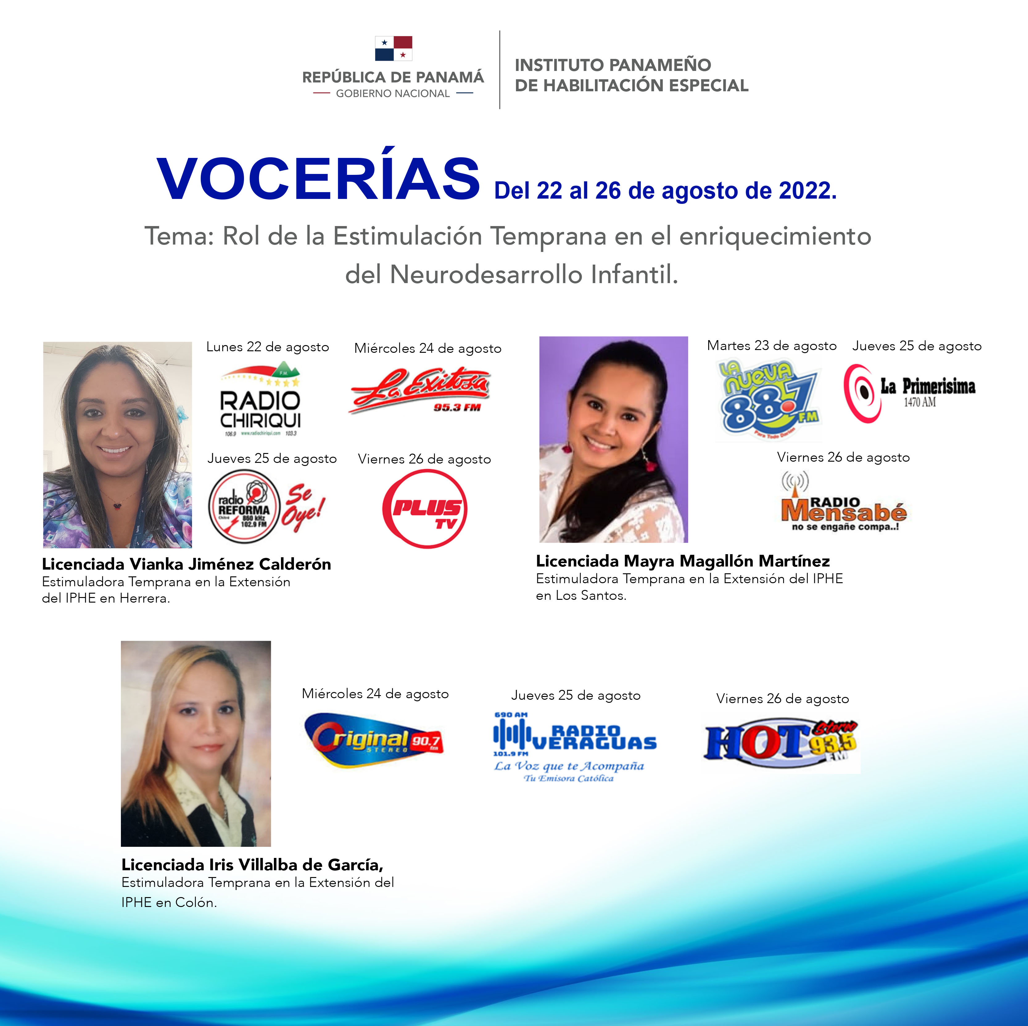 VOCERIA  Del 22 al 26  de agosto de 2022