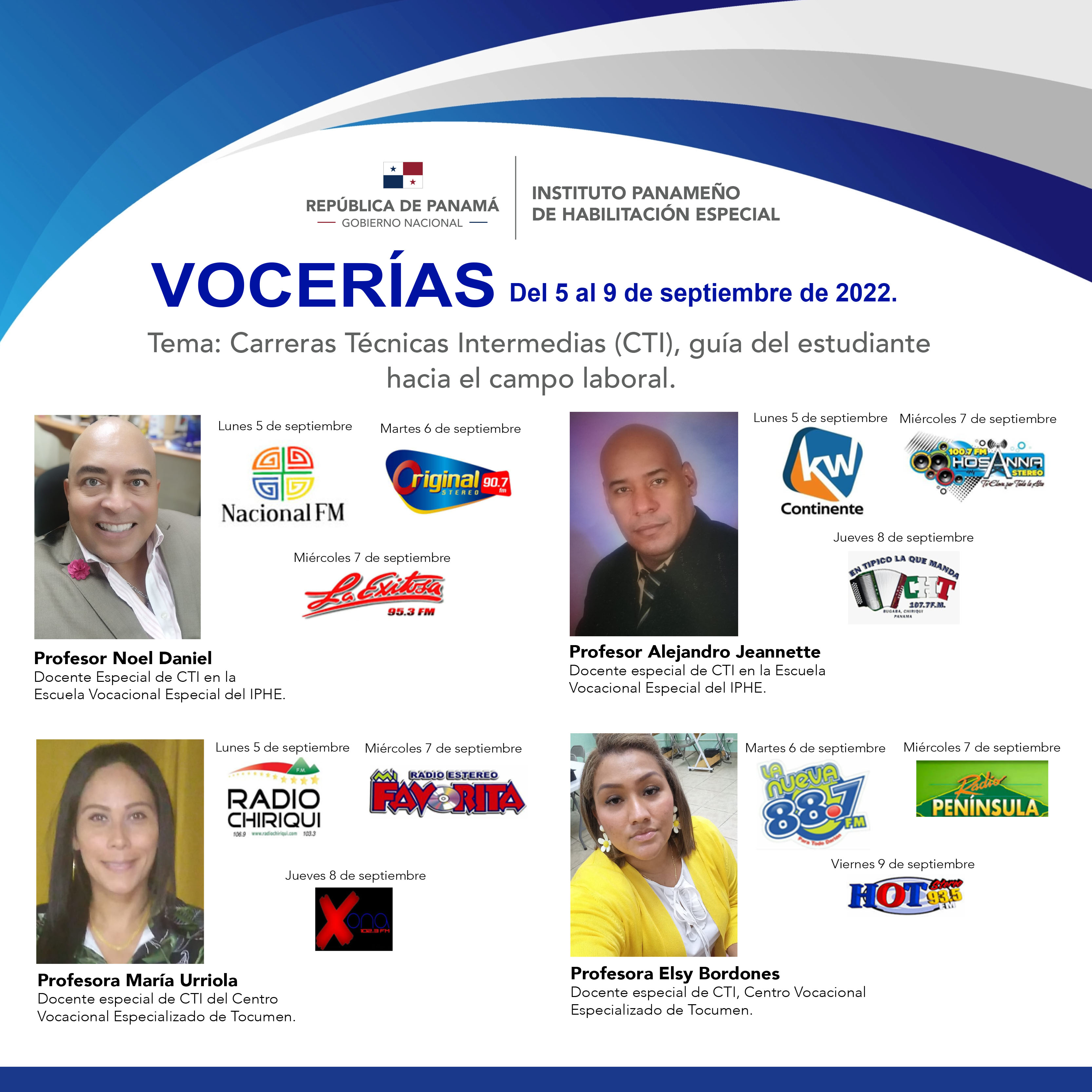 VOCERIA  Del 5 al 9 sept 22