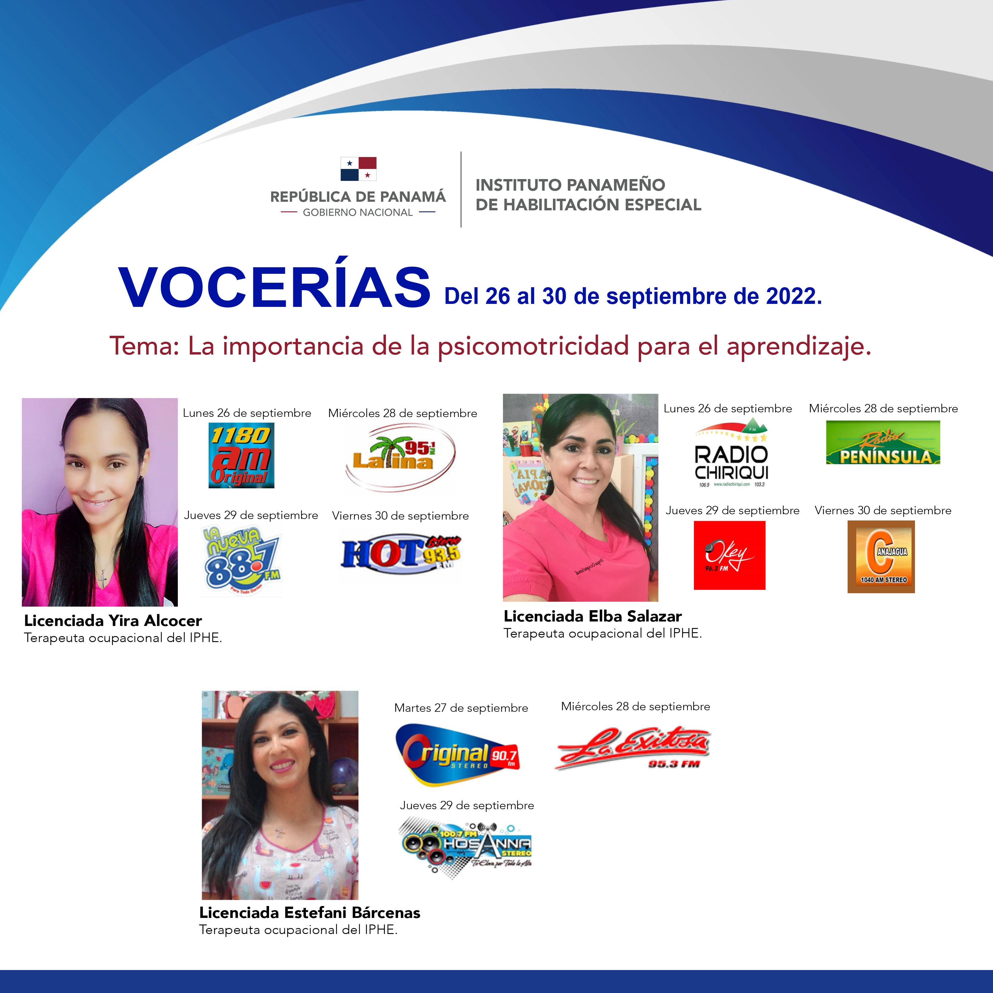 VOCERIA  Del 26 al 30 de septiembre de 2022.