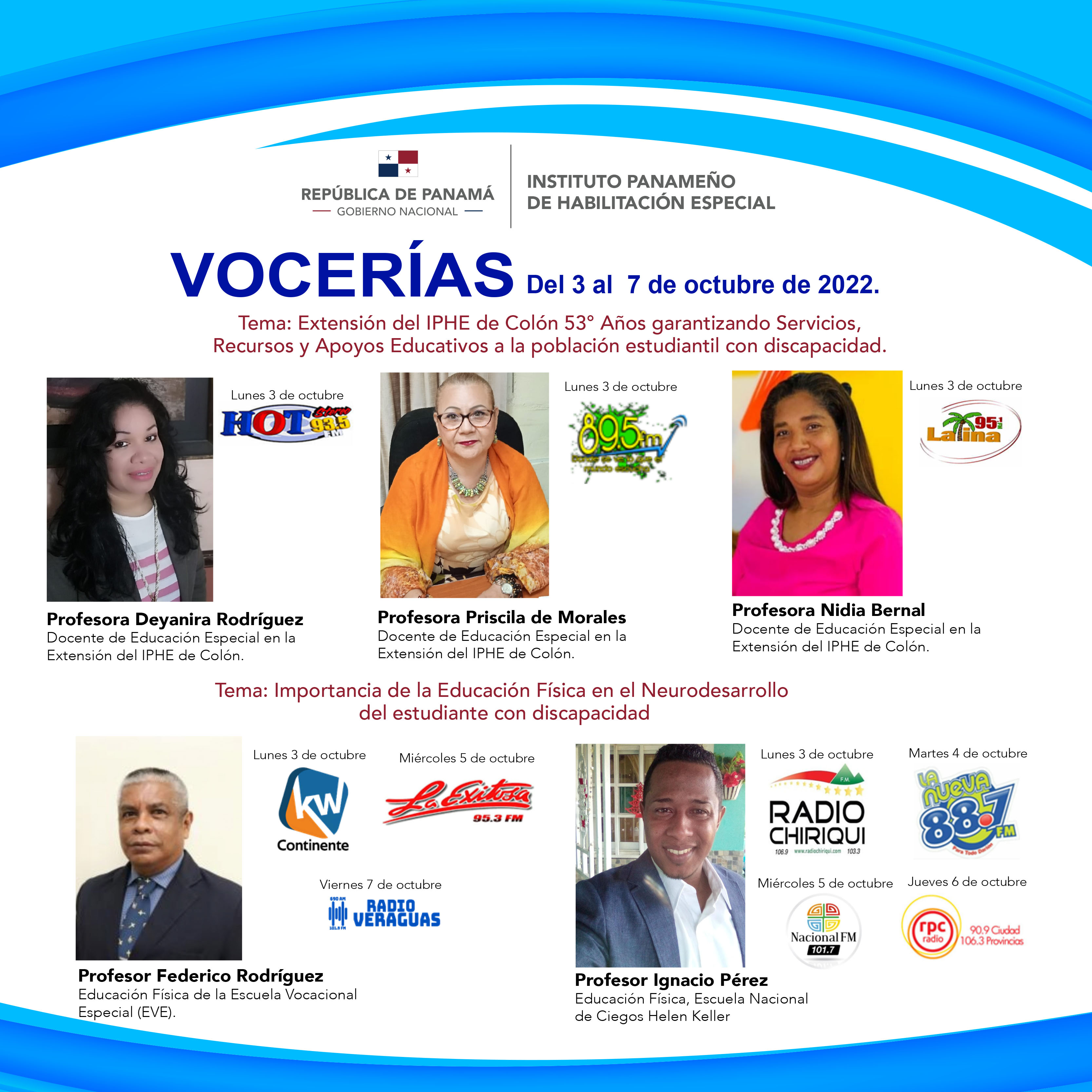 VOCERIA  Del 3 al 7 de octubre de 2022.