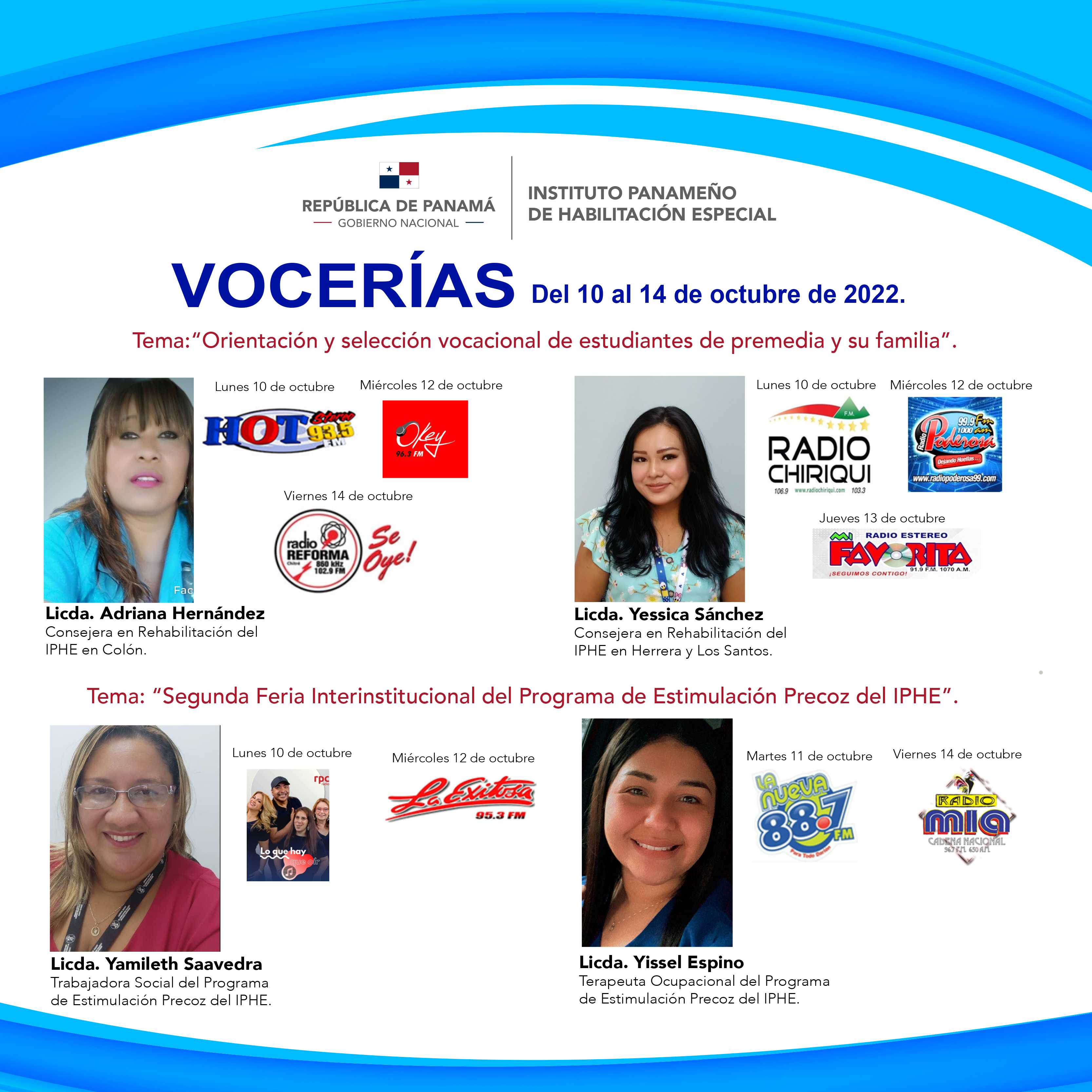 VOCERIA  Del 10  al 14 de octubre de 2022.