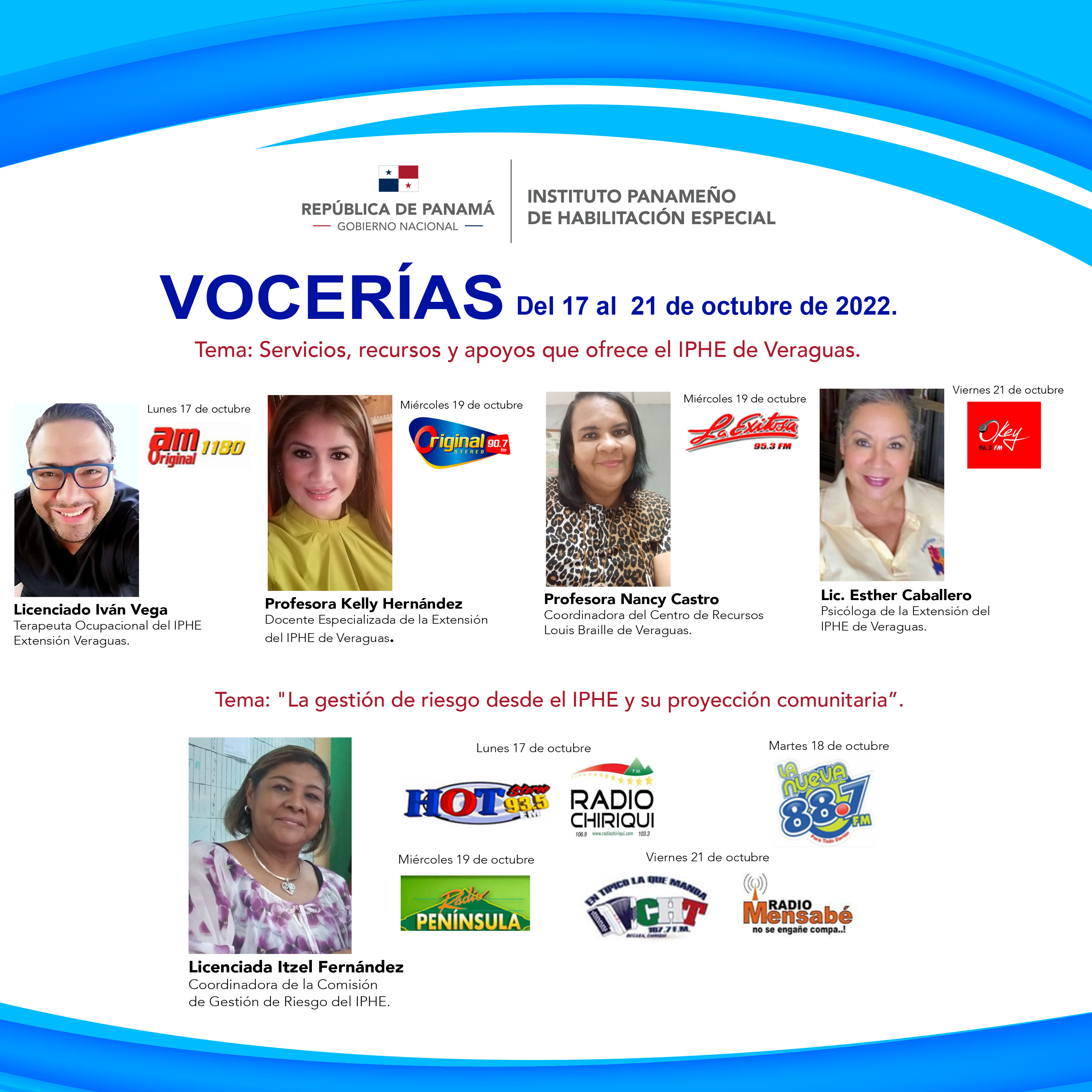 VOCERIA  Del 17 al 21 de octubre de 2022.
