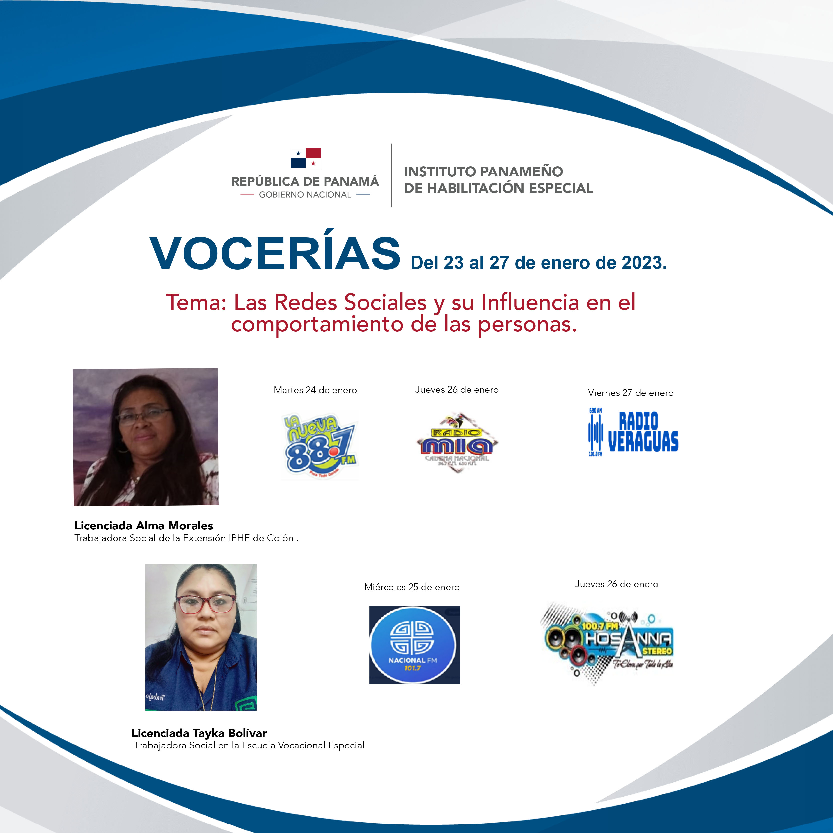 VOCERIAS  Del 23 de enero 27enero de 2023.