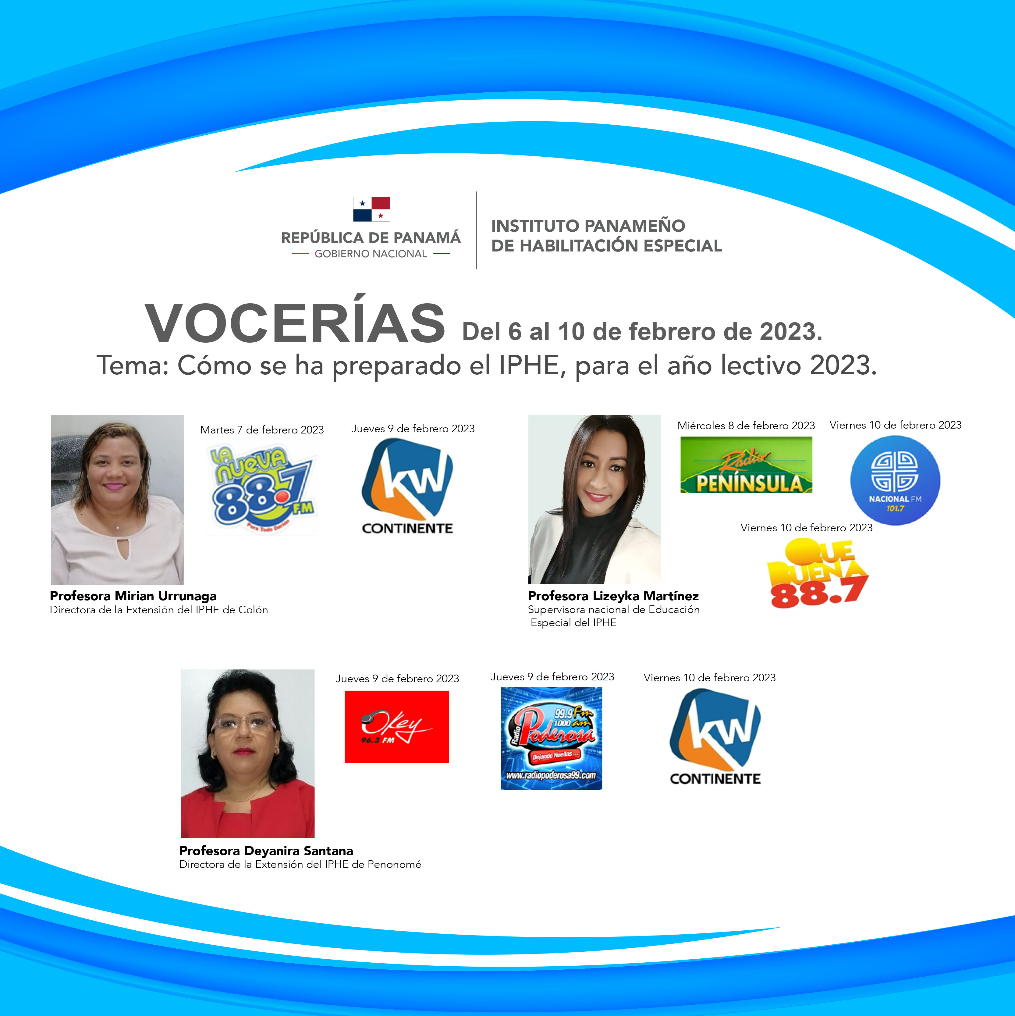 Vocerias Del 6 al 10 de febrero de 2023.