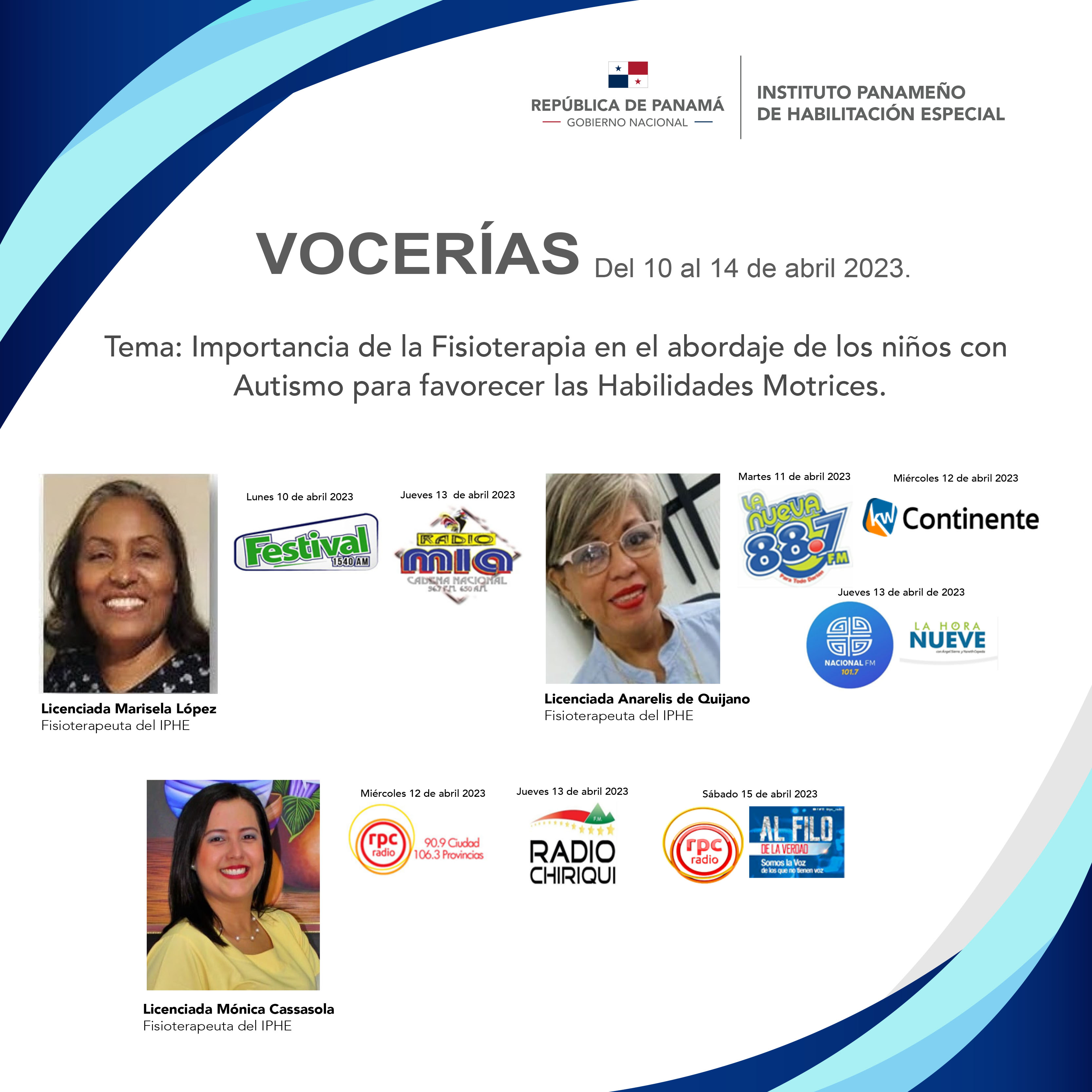 Vocerias Del 10 al 14 de abril 2023.