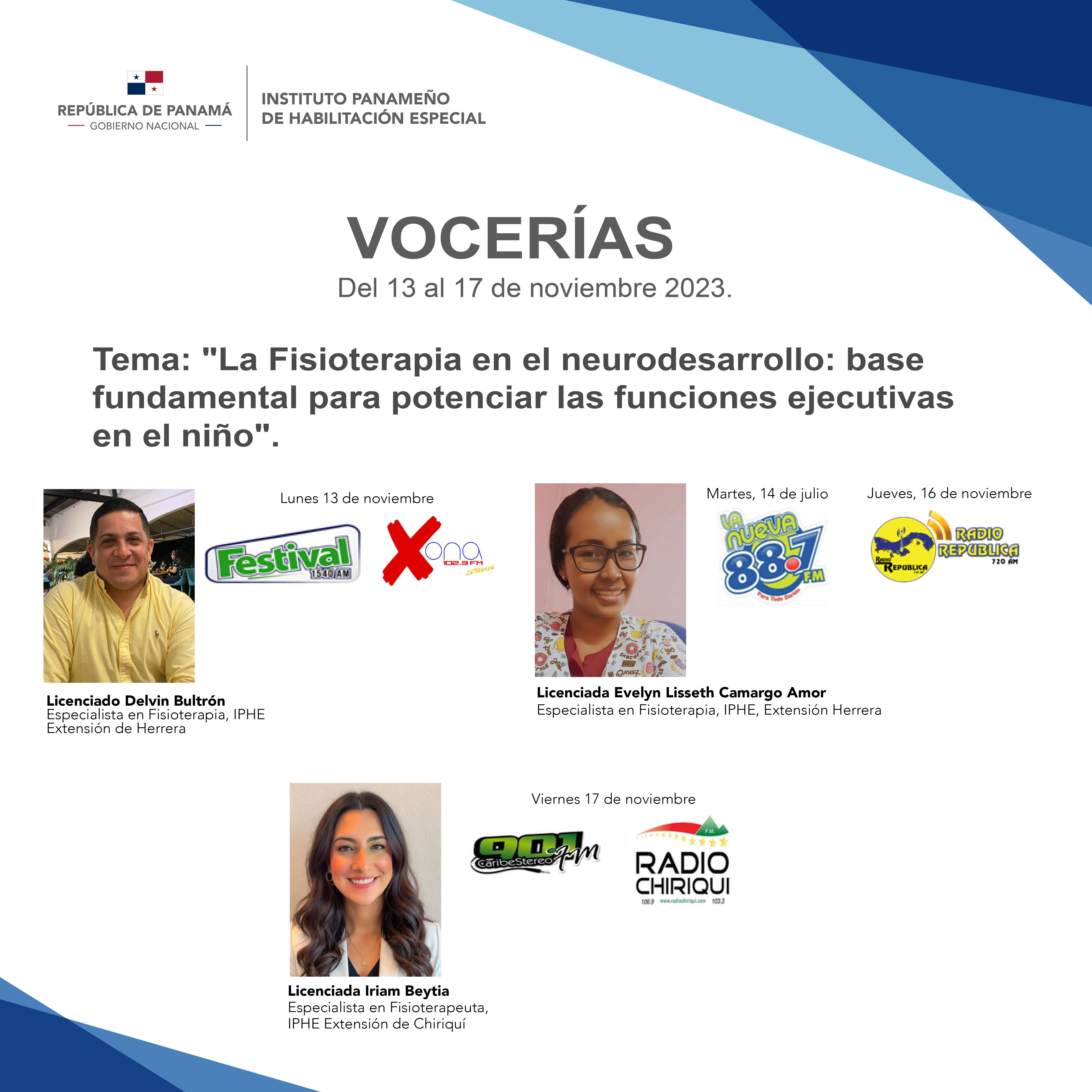 Vocerías del 13 al 14 de noviembre del 2023