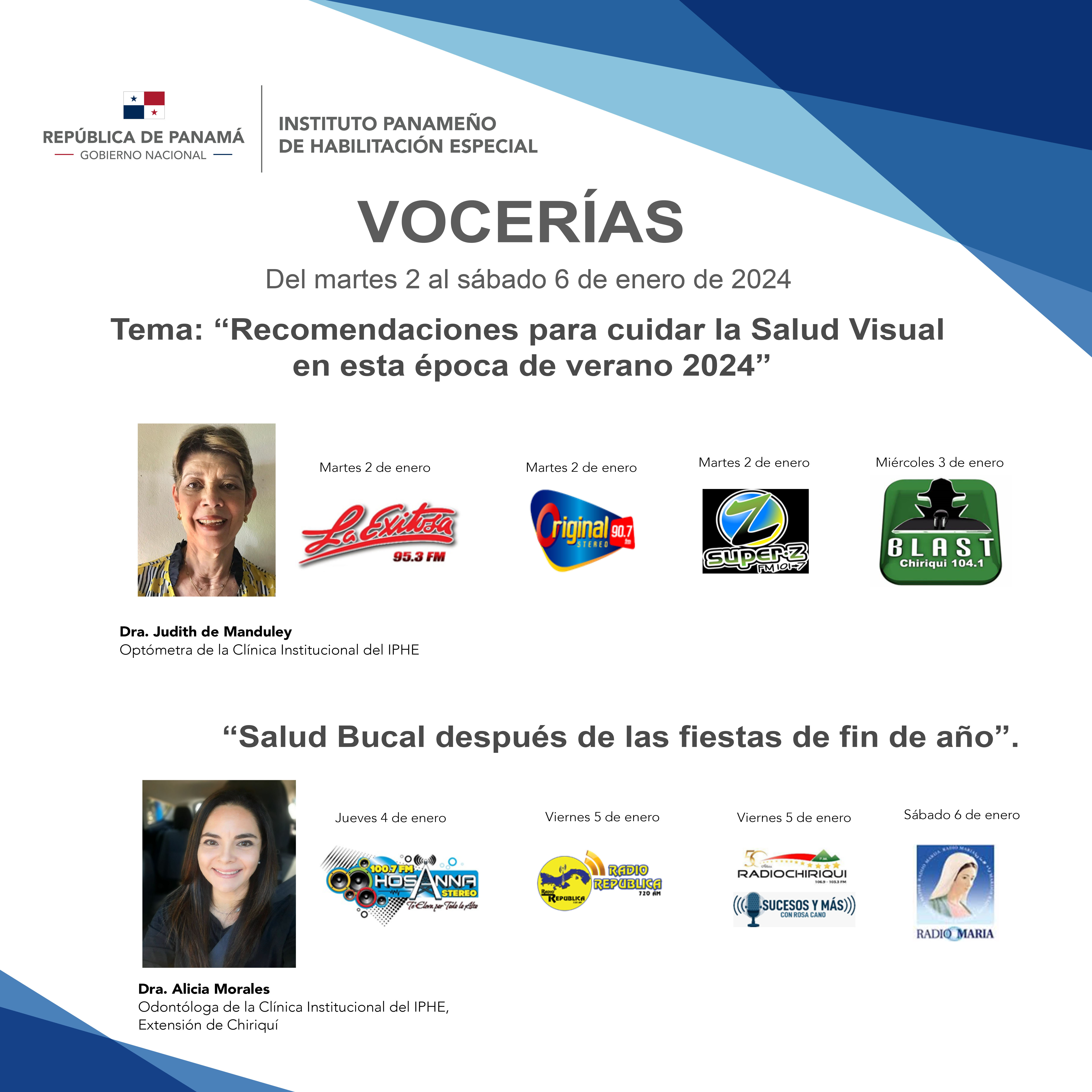 Vocerías del 2 al 6 de enero del 2024