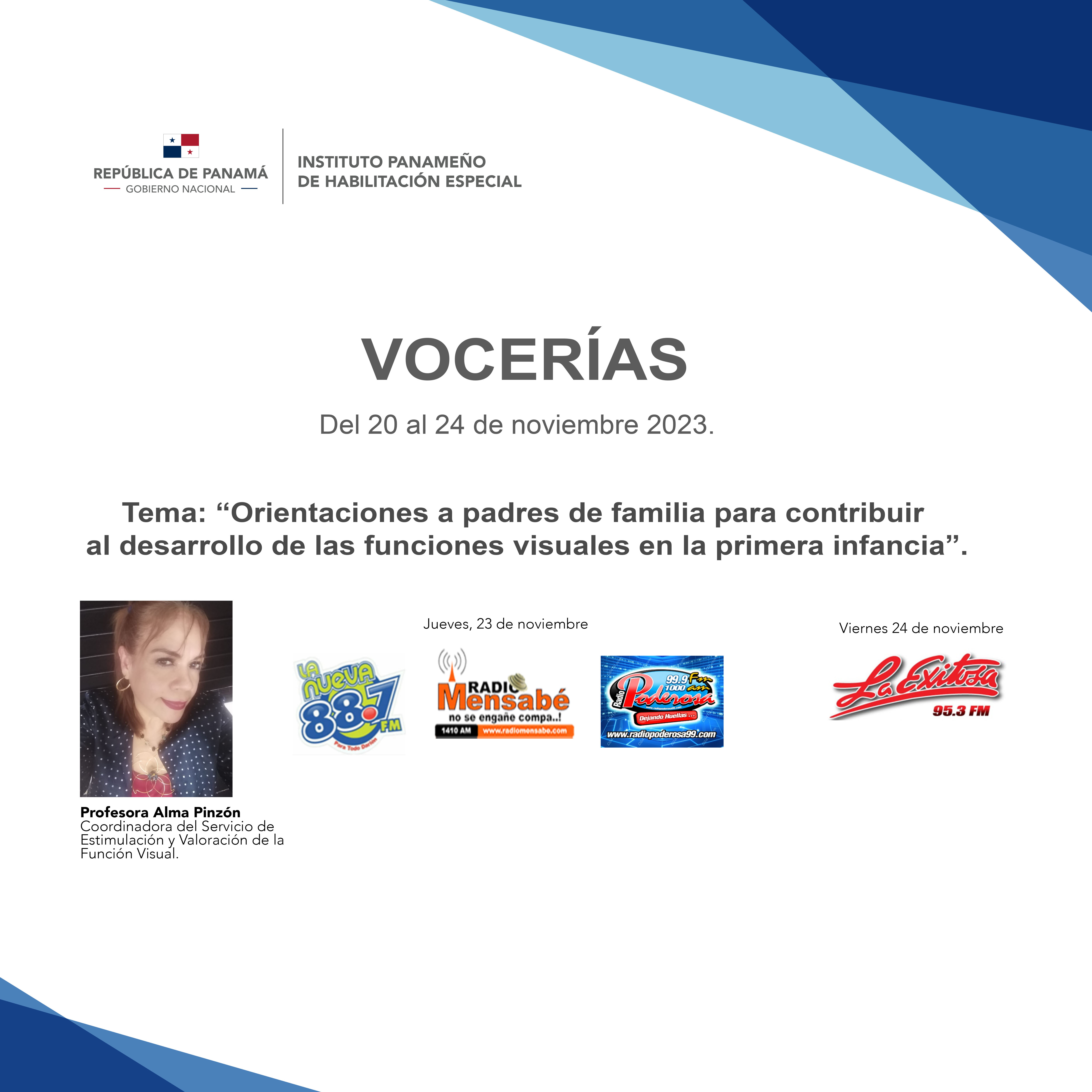 Vocerías del 20 al 24 de noviembre de 2023