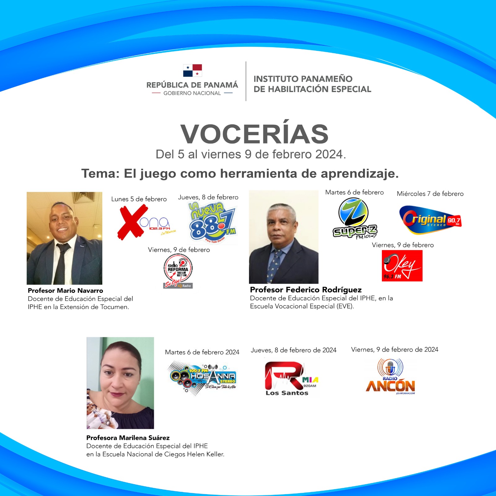 Vocerías del 5 al 9 de febrero del 2024
