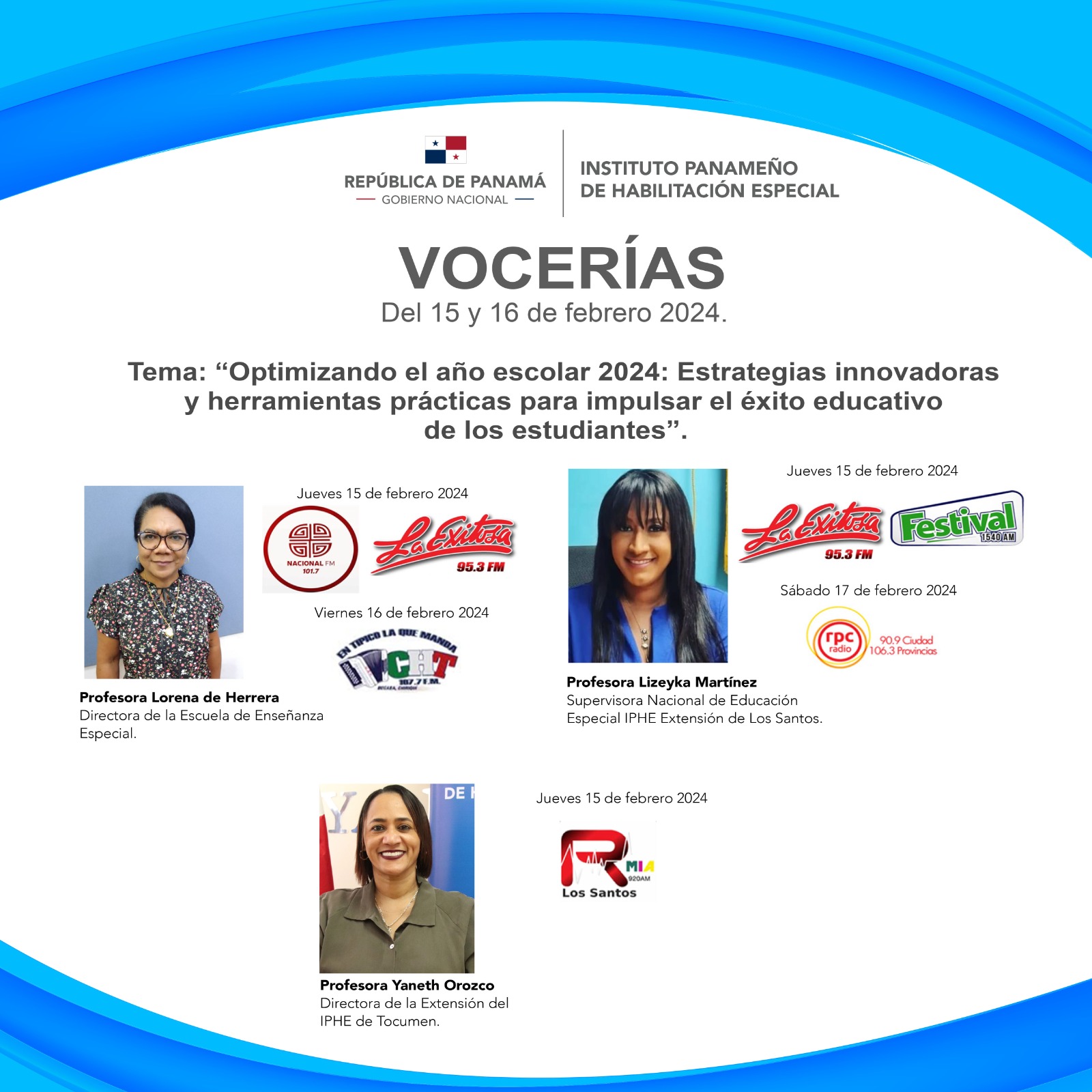Vocerías del 15 y 16 de febrero del 2024