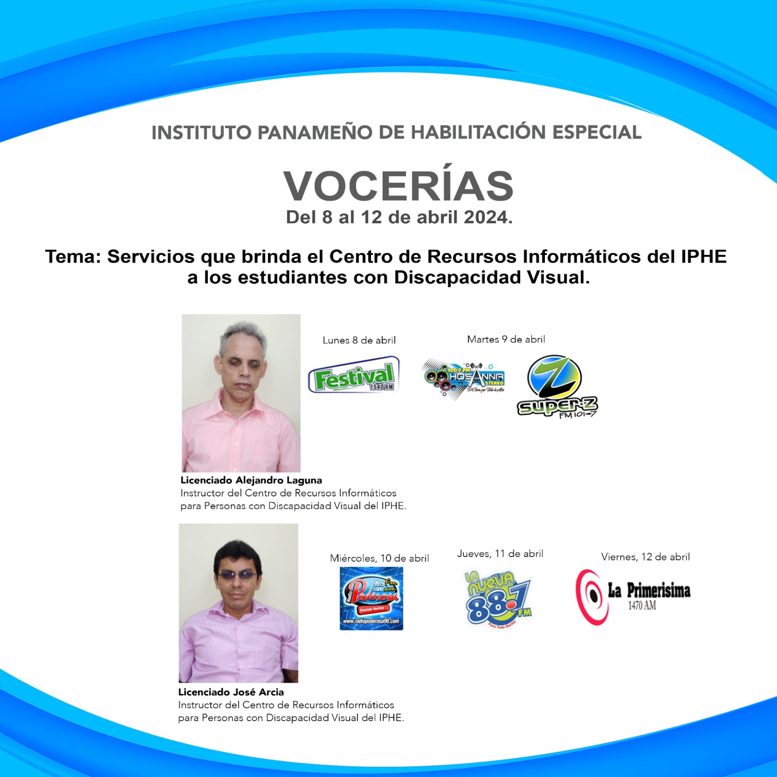Vocerías del 8 al 12 de abril del 2024