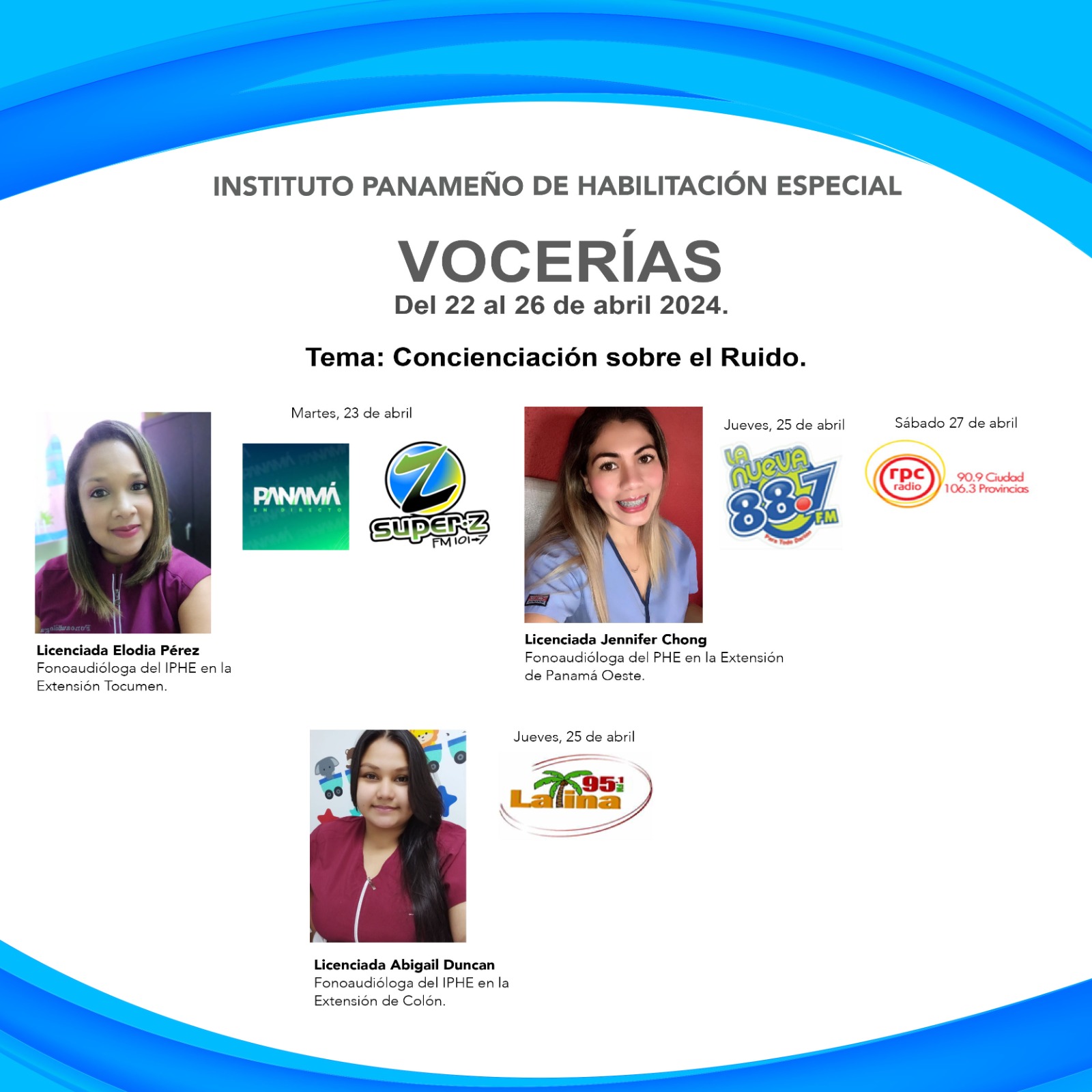 Vocerías del 22 al 26 de abril del 2024