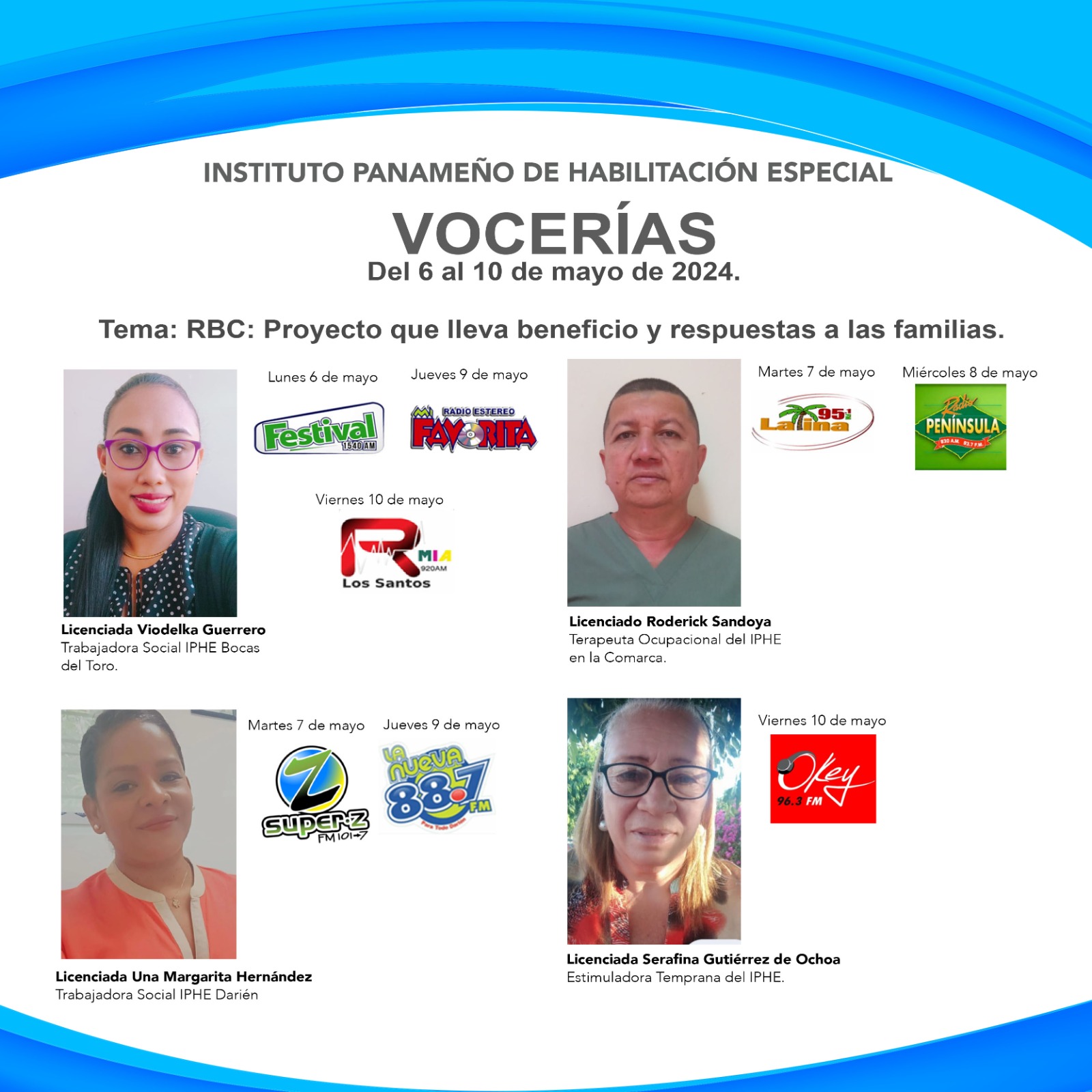 Vocerías del 6 al 10 de mayo del 2024