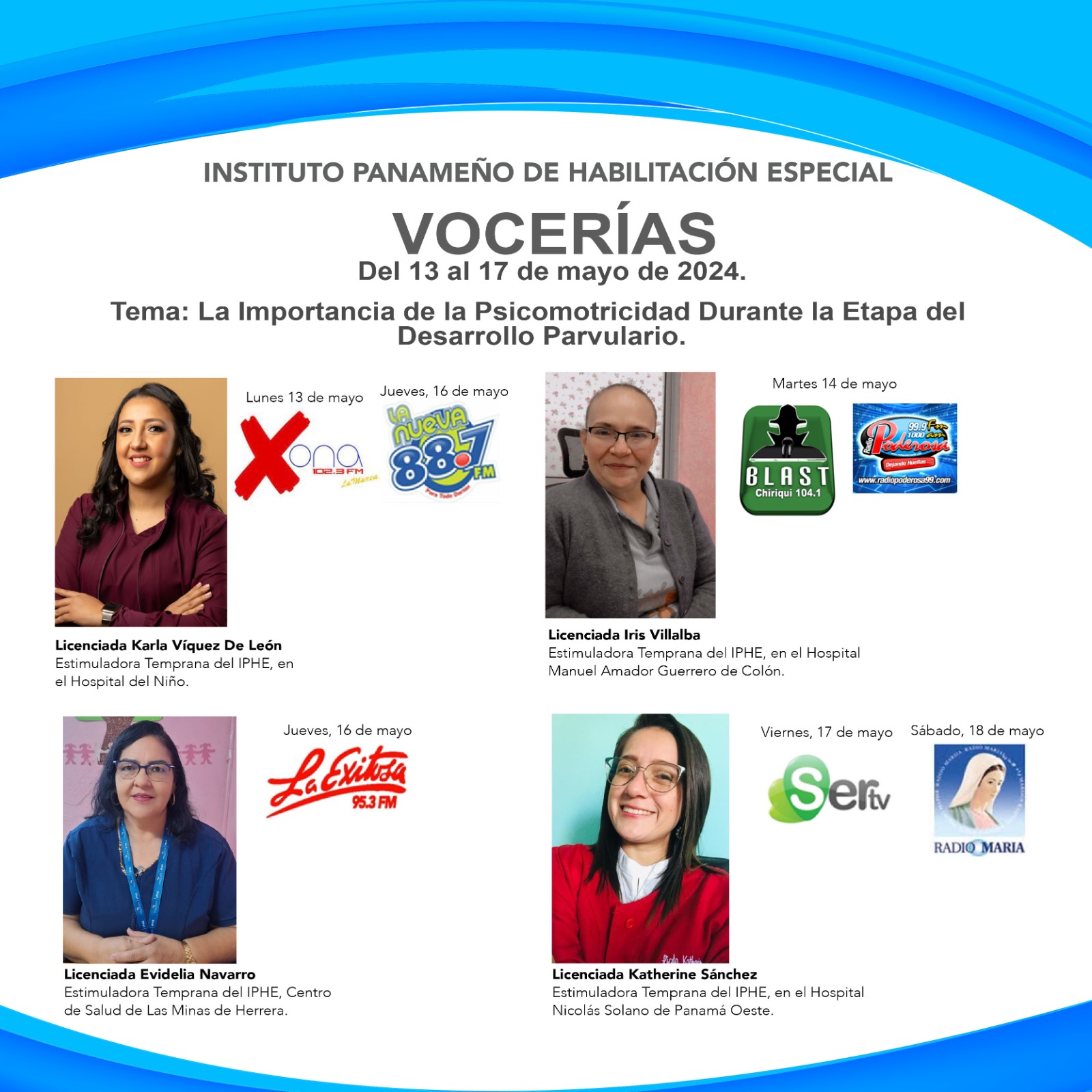 Vocerías del 13 al 17 de mayo del 2024