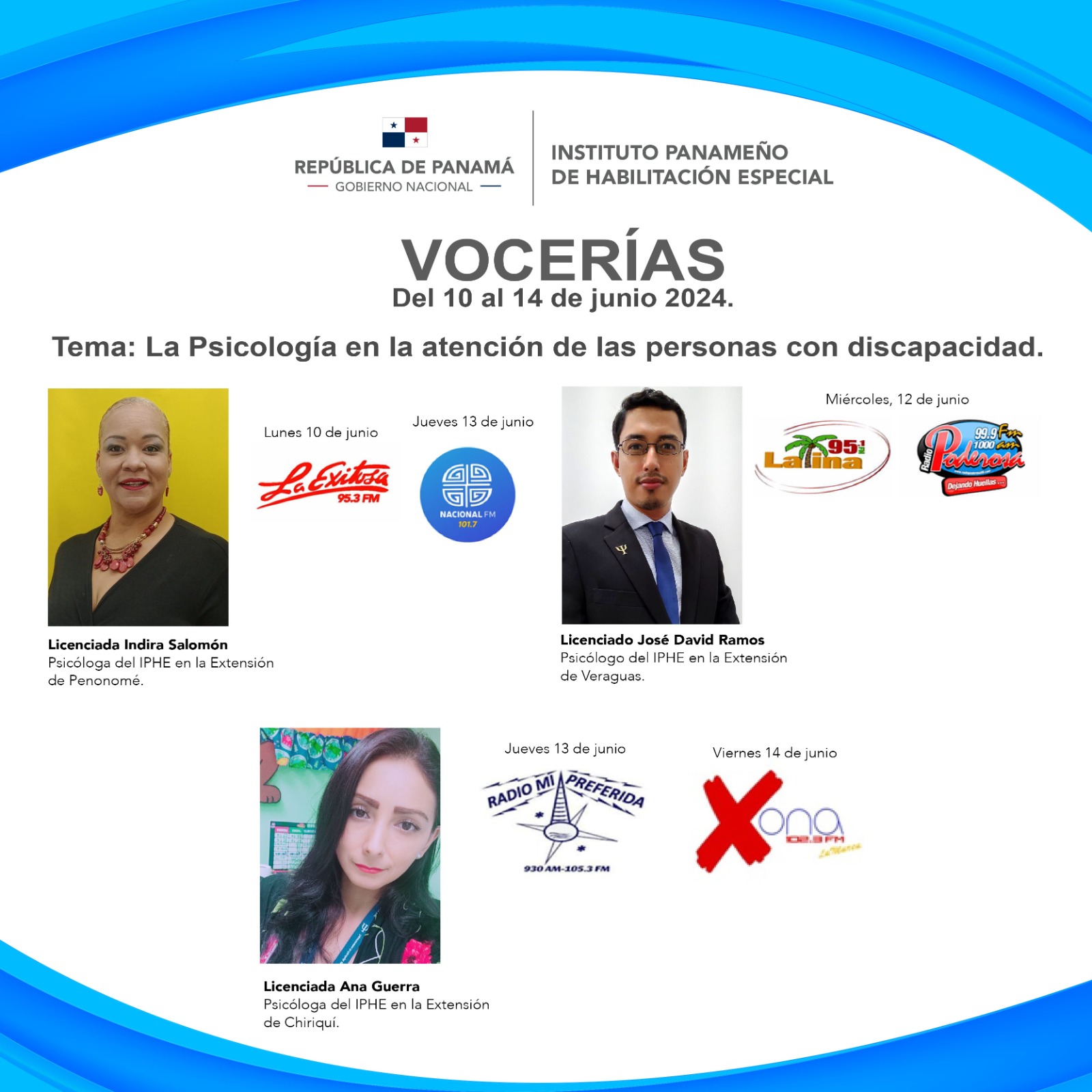 Vocerías del 10 al 14 de junio del 2024