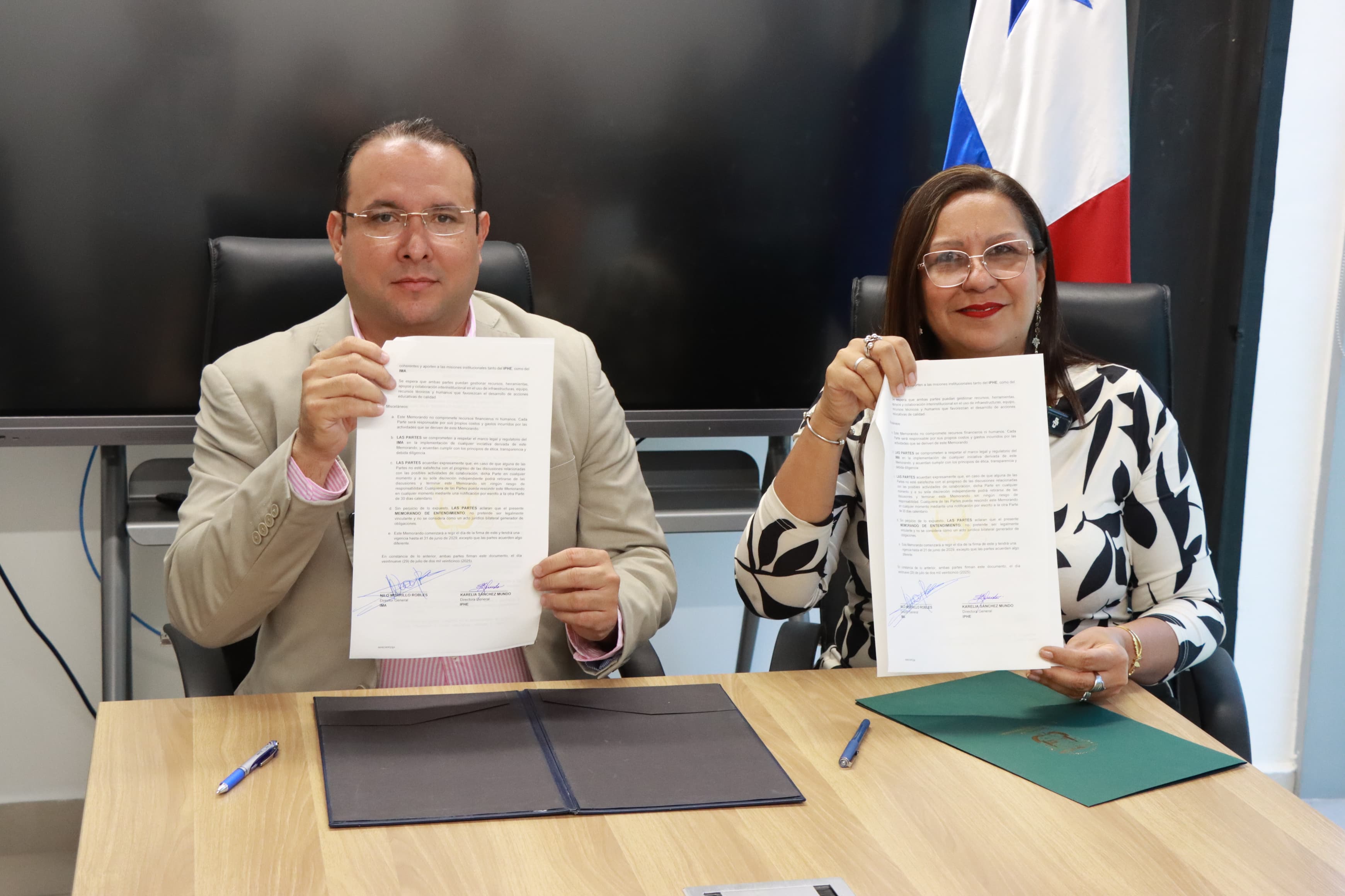 Alianza estratégica entre el IMA y el IPHE beneficiará a más de 18 mil estudiantes con discapacidad a nivel nacional.