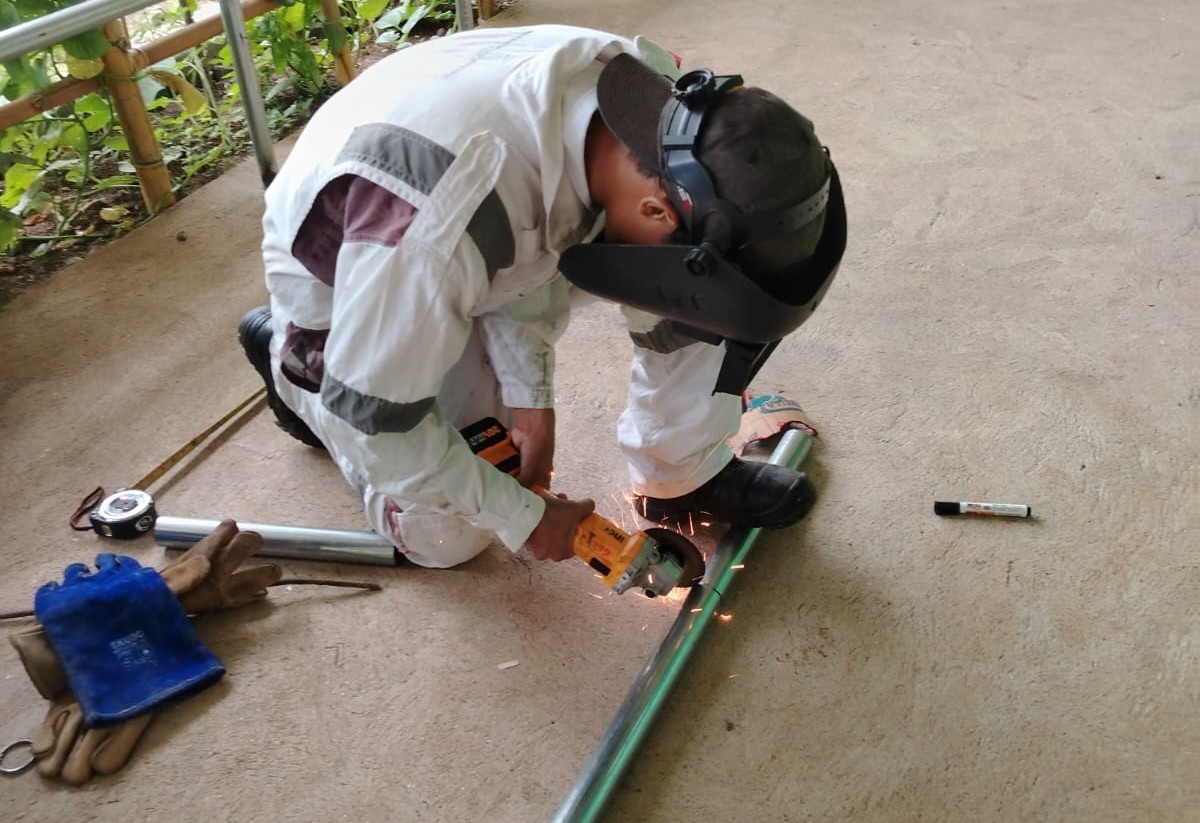 CTI de Soldadura del IPHE Panamá Oeste desarrolla proyecto de pasamanos en la sede