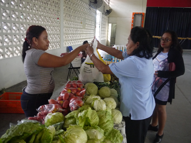 Colaboradores del IPHE adquieren productos frescos en feria del IMA
